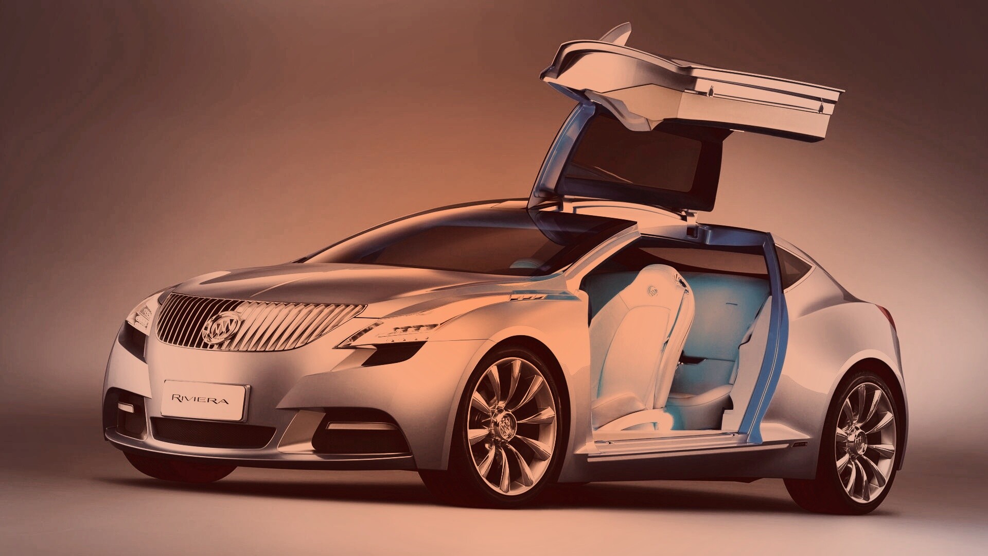 Buick Riviera с распахнутой дверцей обои