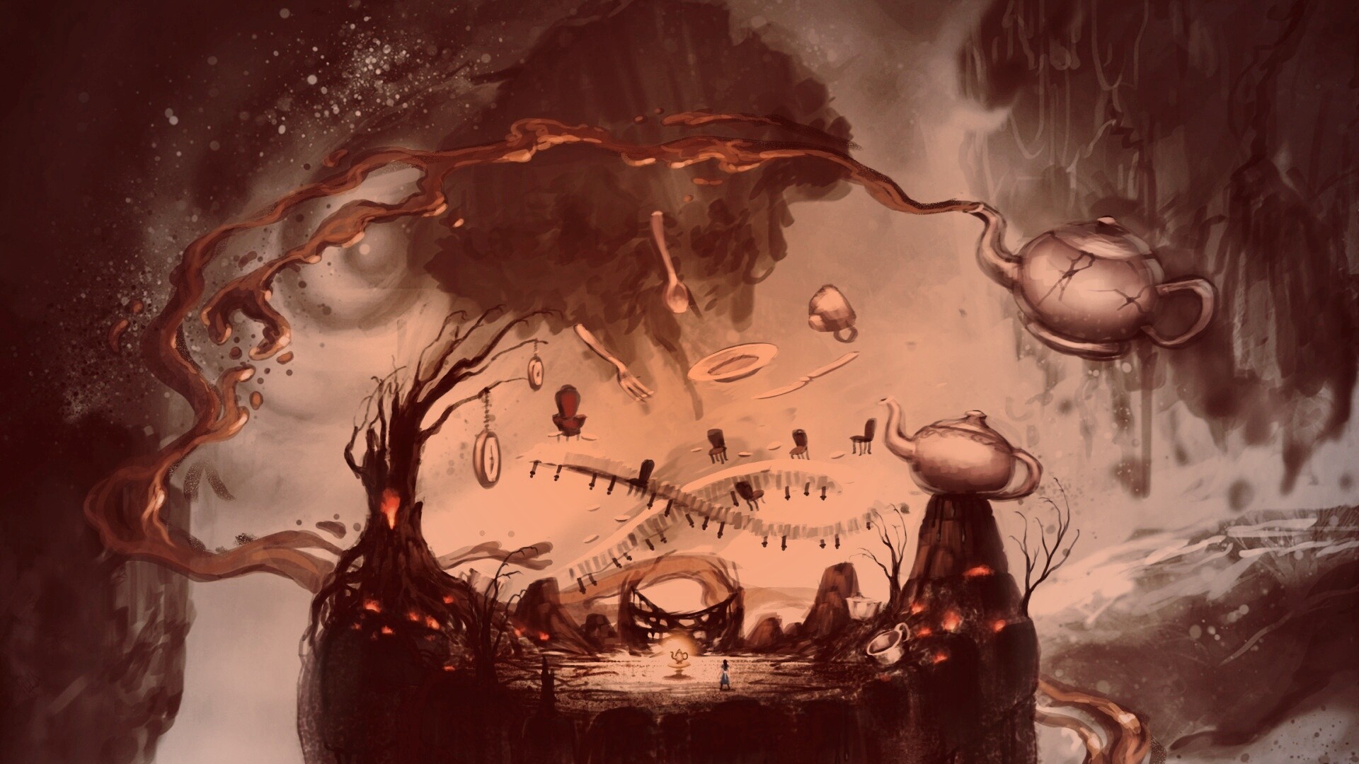 Алиса в стране чудес обои