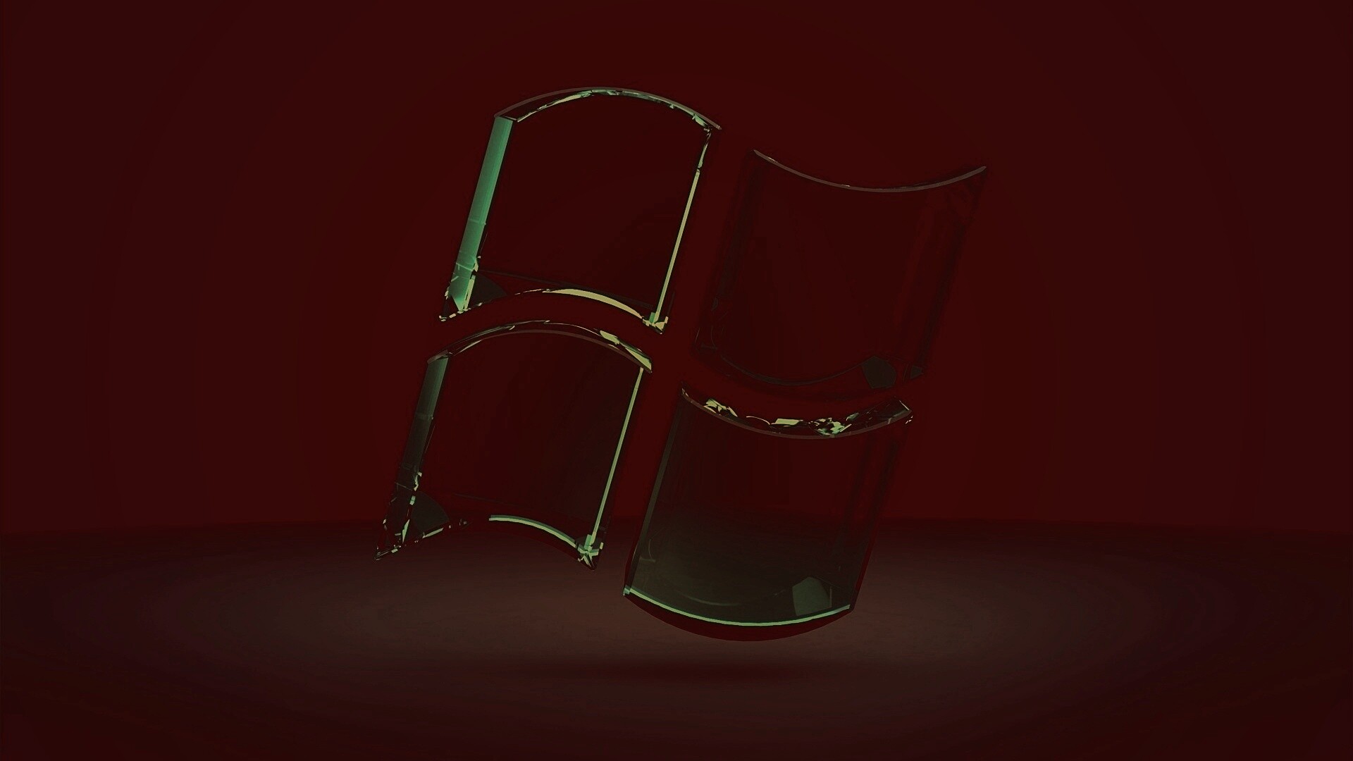 Логотип Windows из стекла обои