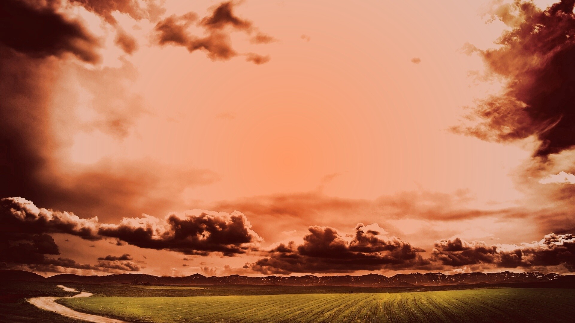 Золотое небо обои