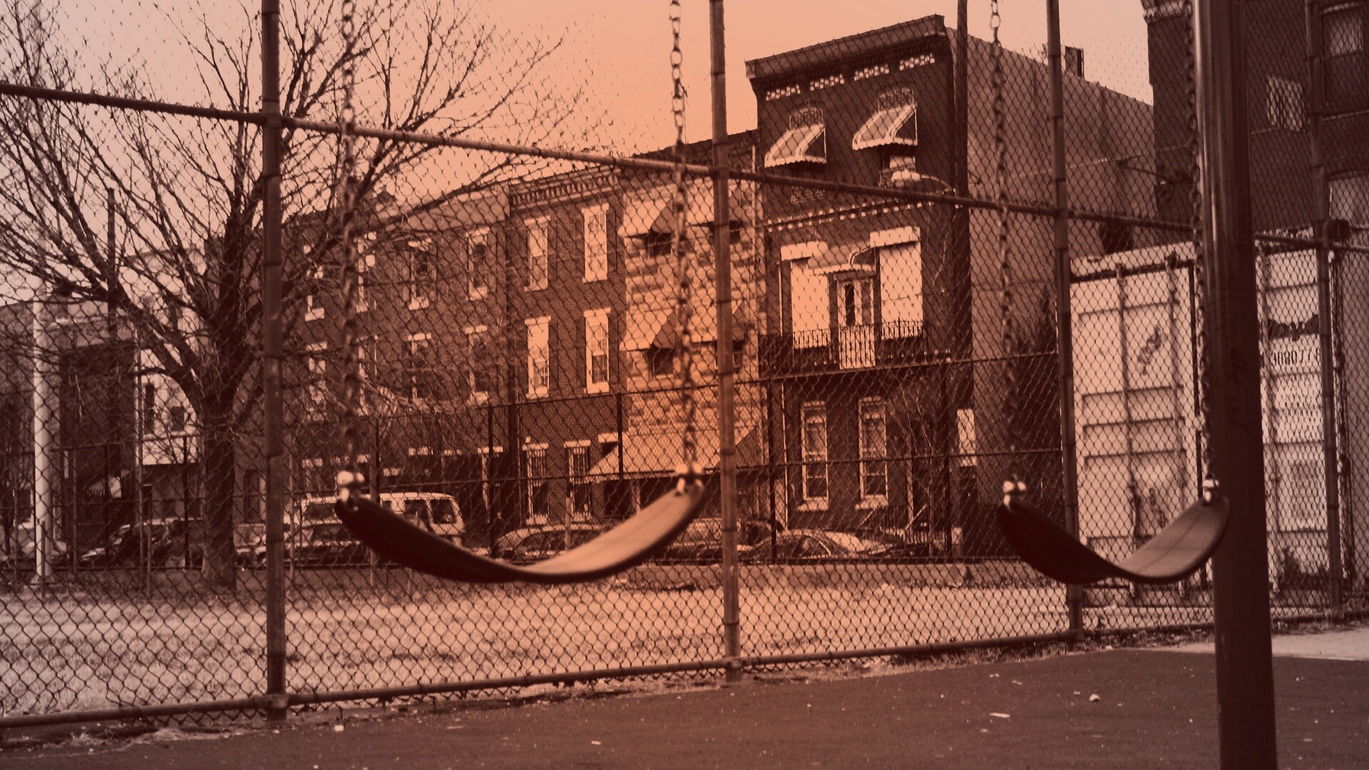 Пустые качели обои