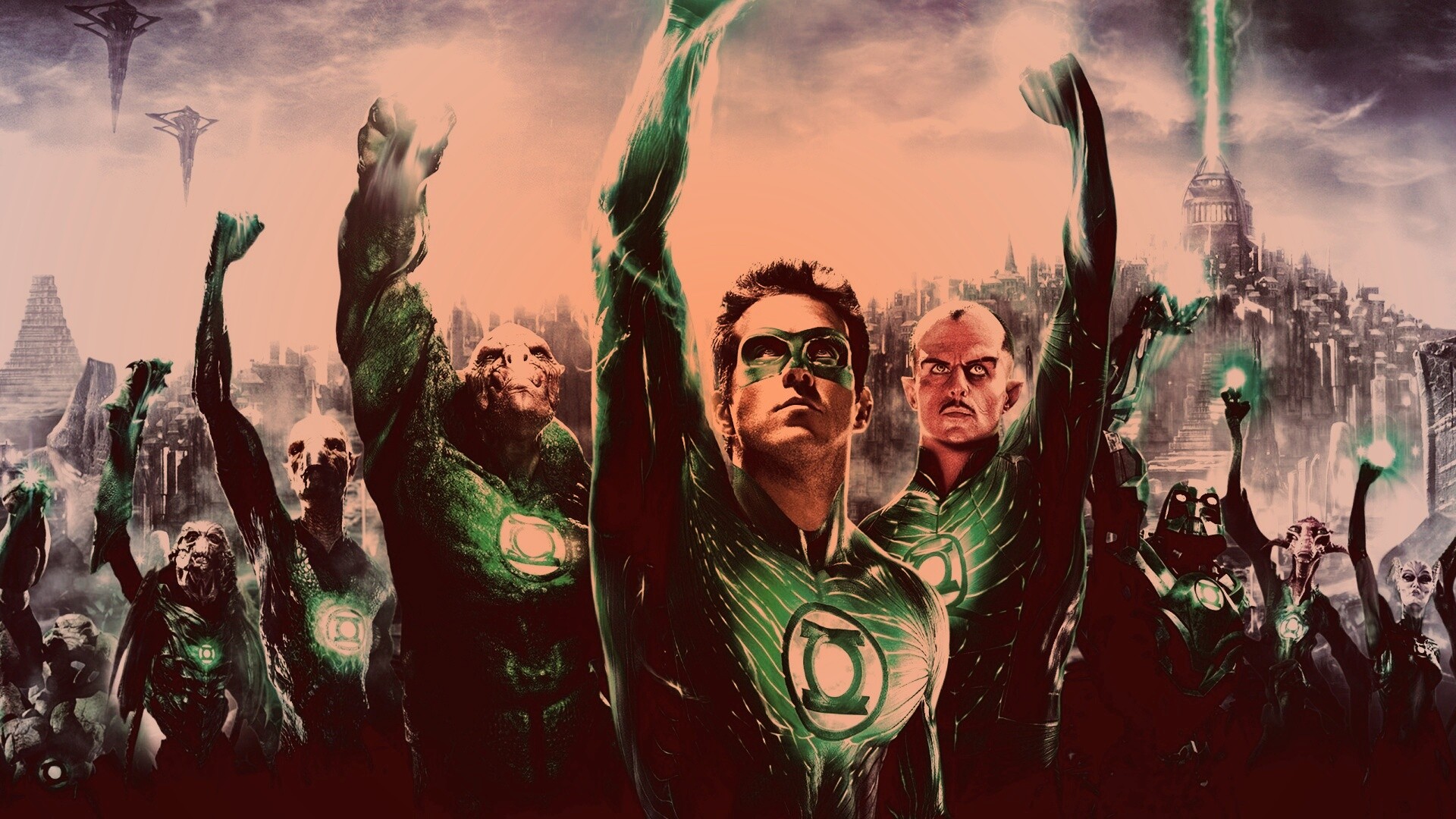 Зеленый фонарь обои