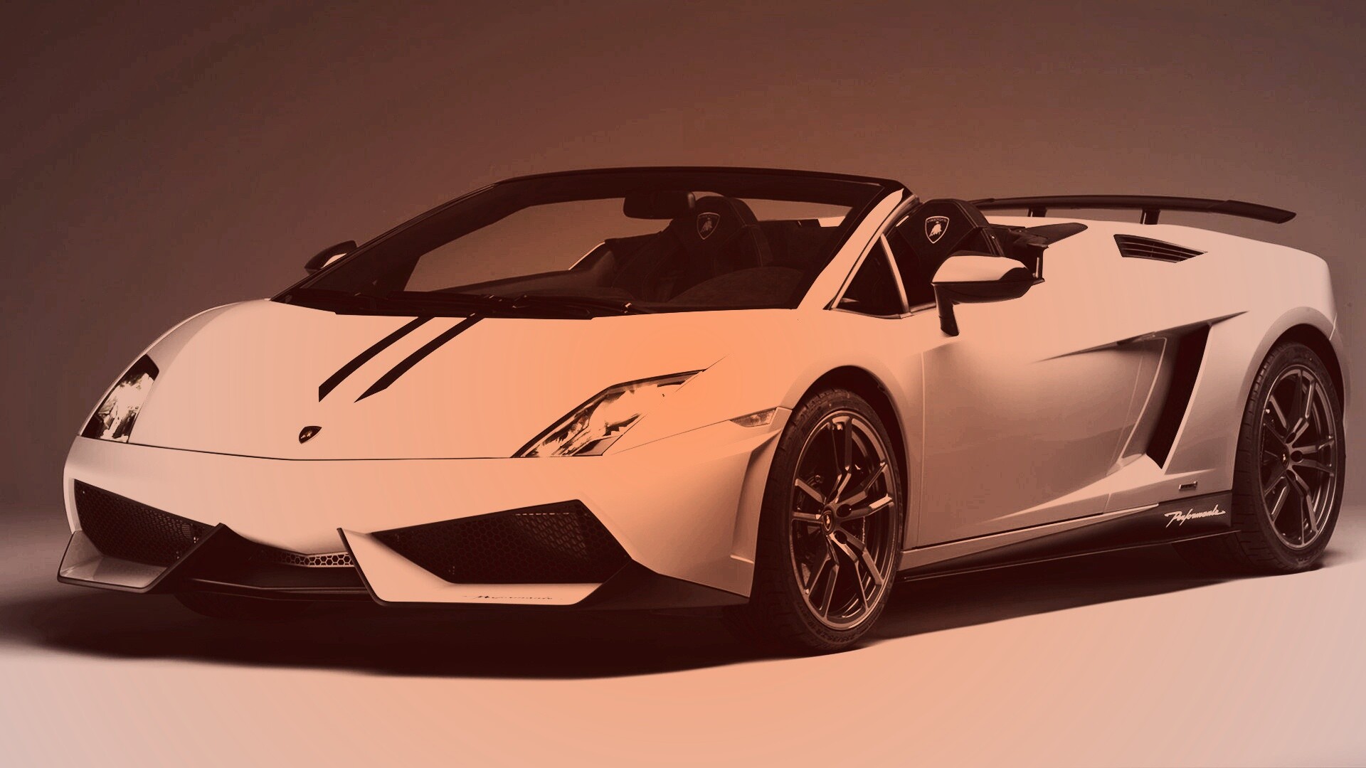 Белый Ламборджини Галлардо обои
