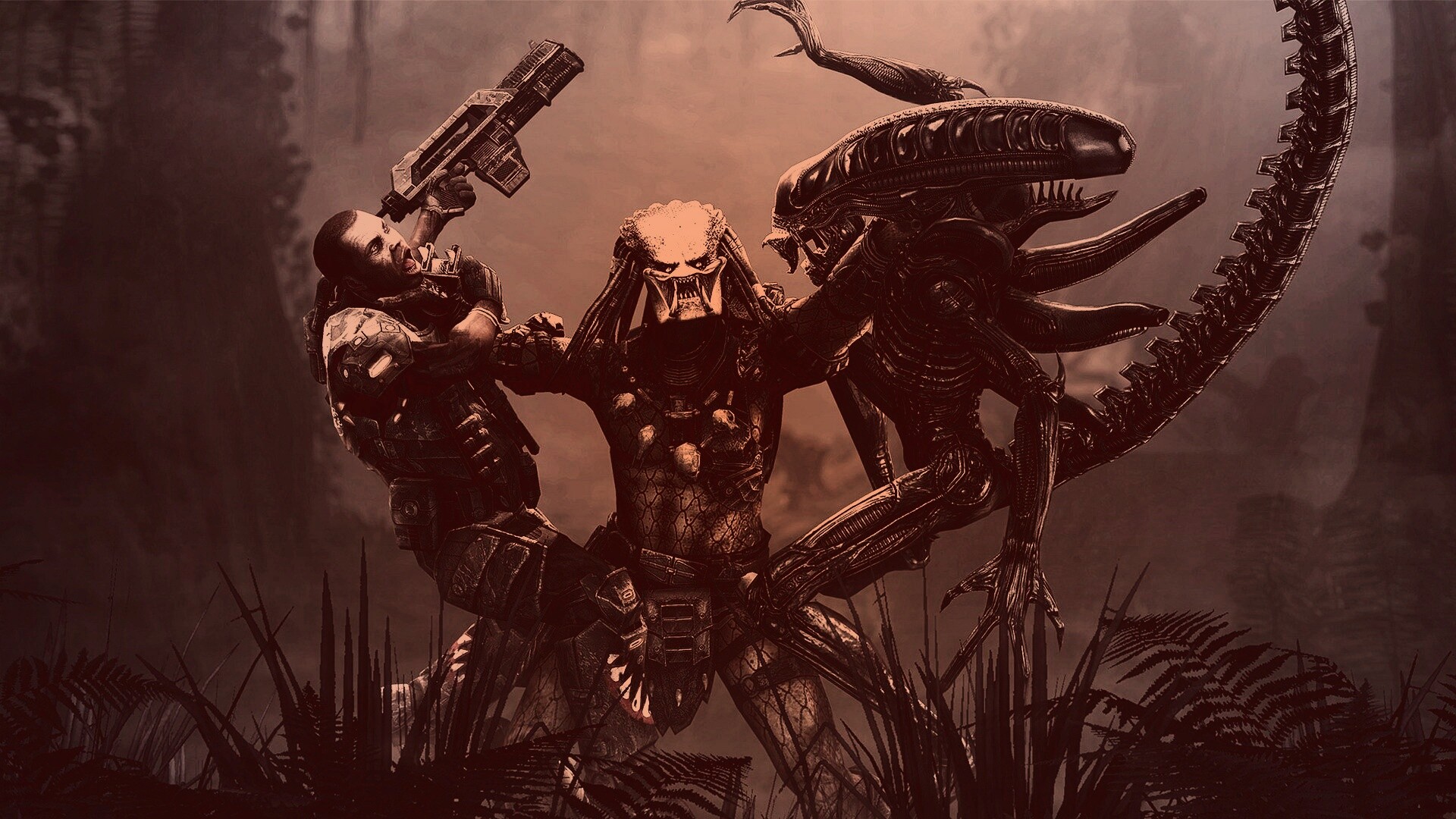 Чужой против Хищника обои