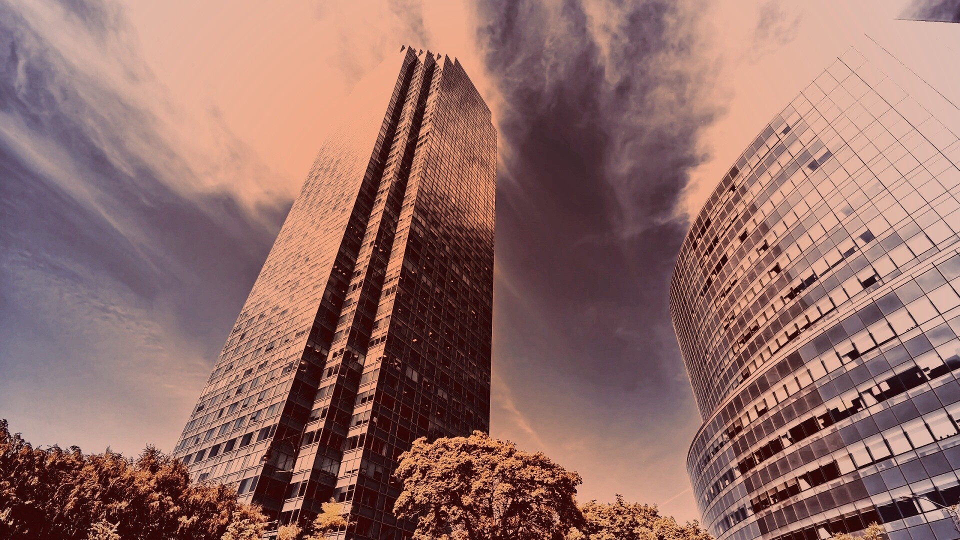 Осязательный Нью-Йорк с большими домами обои