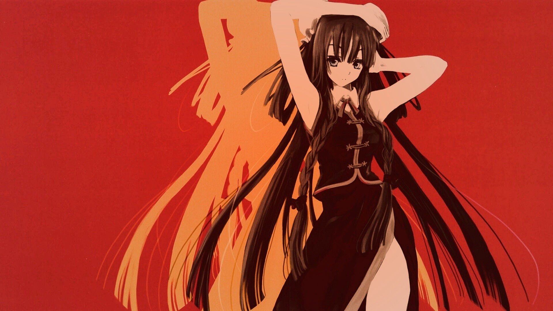 Девушка в чёрном обои