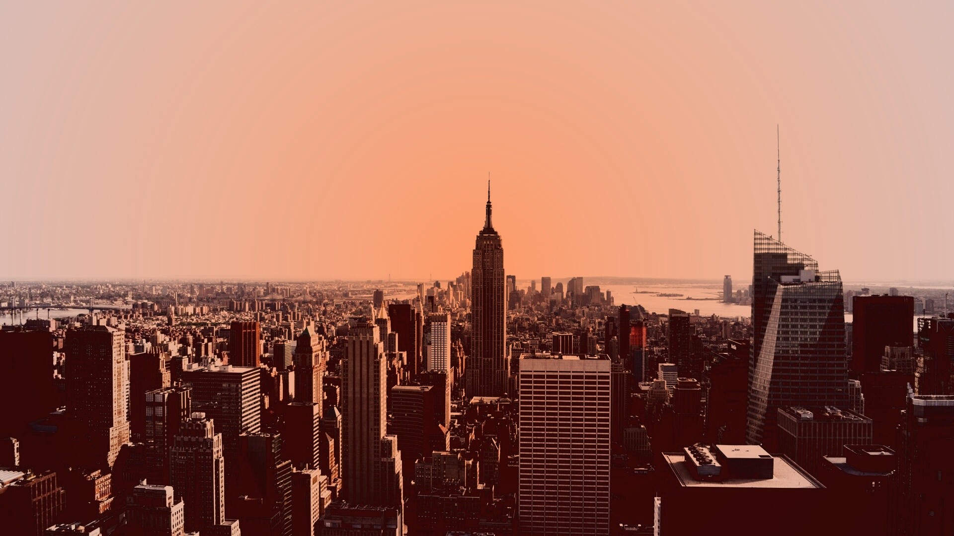 Вид на Нью-Йорк обои
