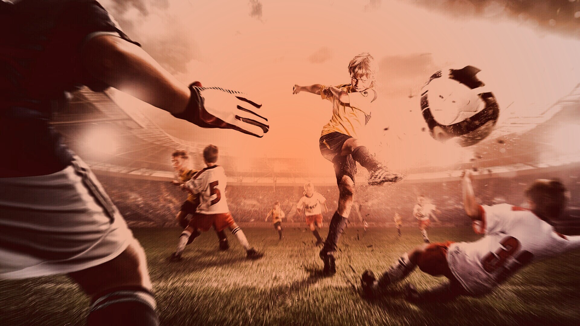 Игра в футбол обои