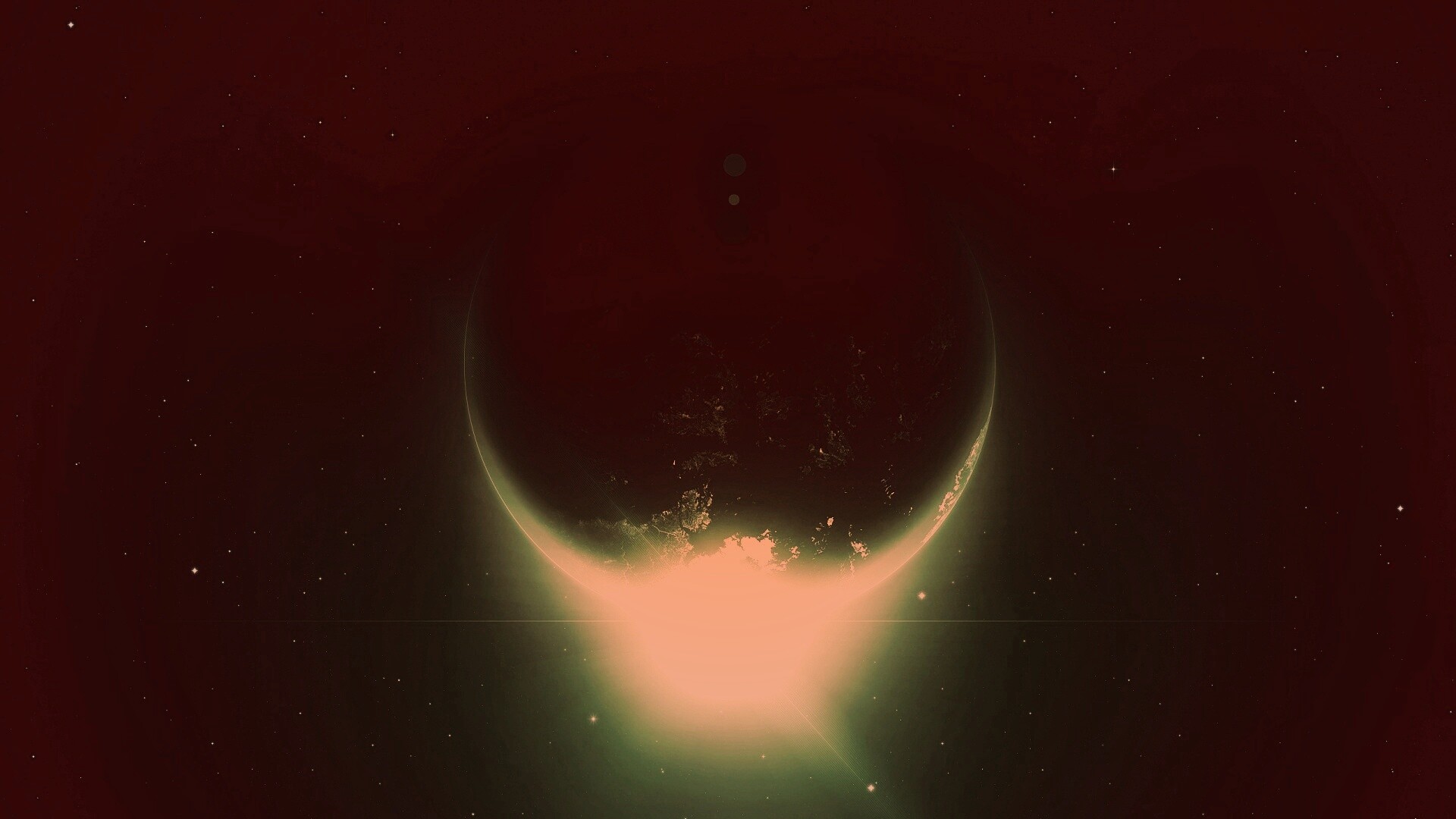 Восход виден из космоса обои