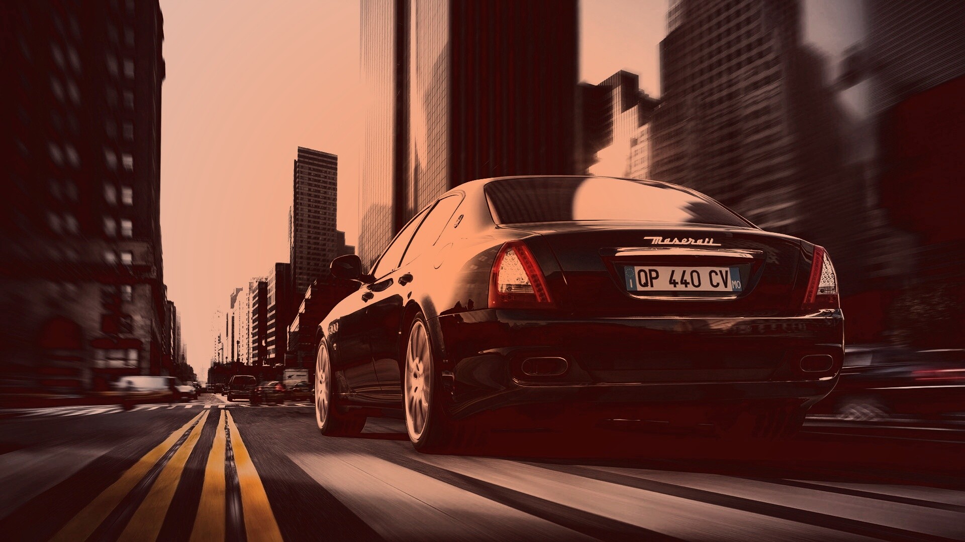 Maserati Quattroporte в городе обои