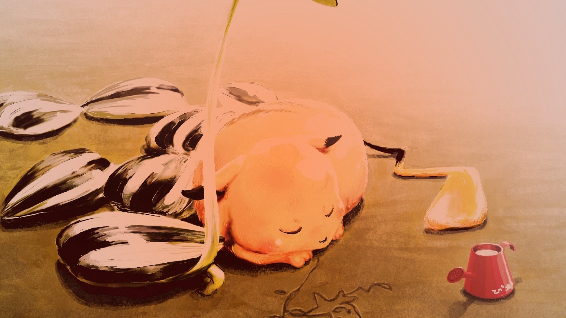 Пикачу отдыхает обои