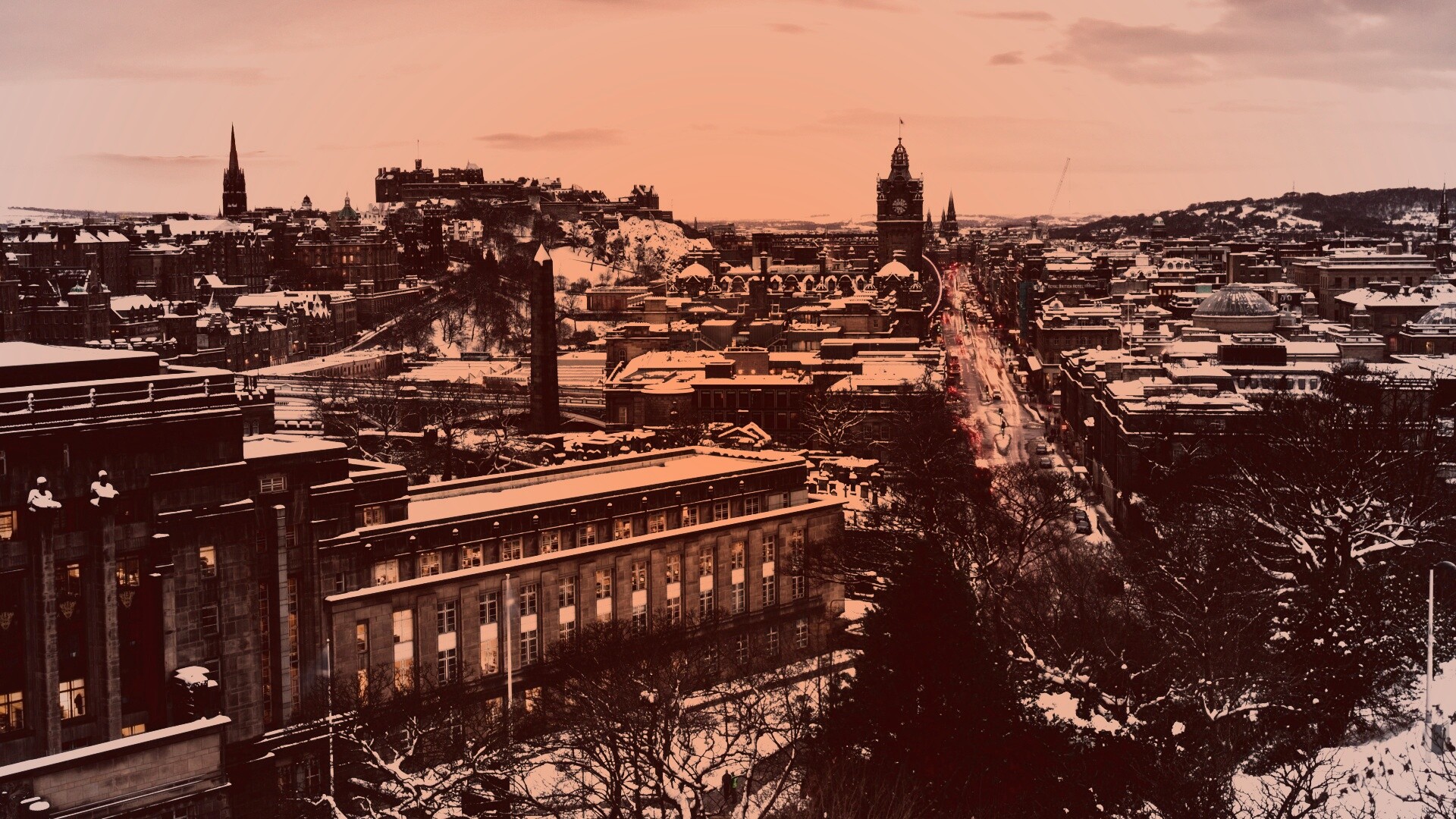 Вид на Эдинбург обои