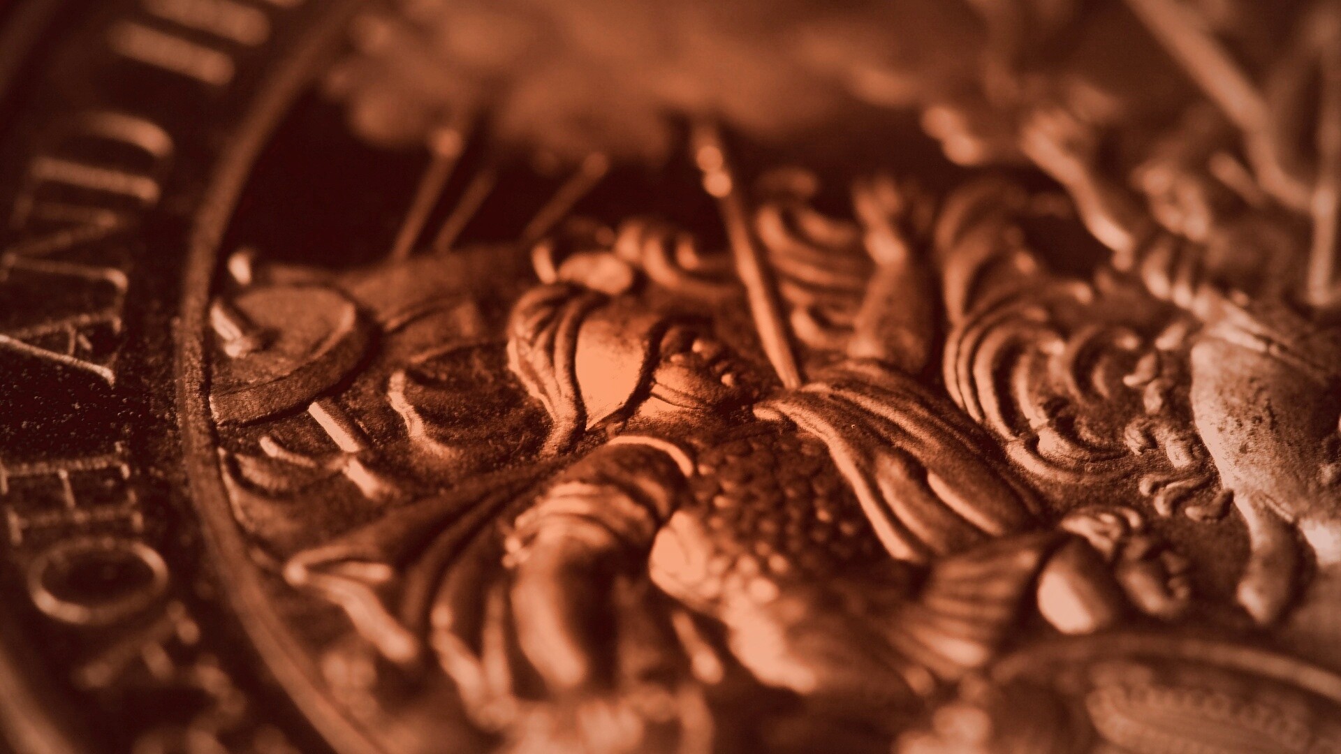 Монета в макро обои