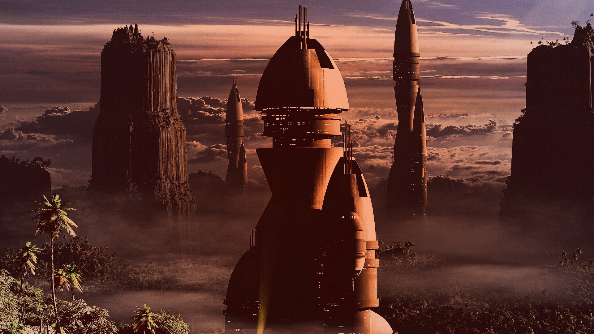 Город будущего обои