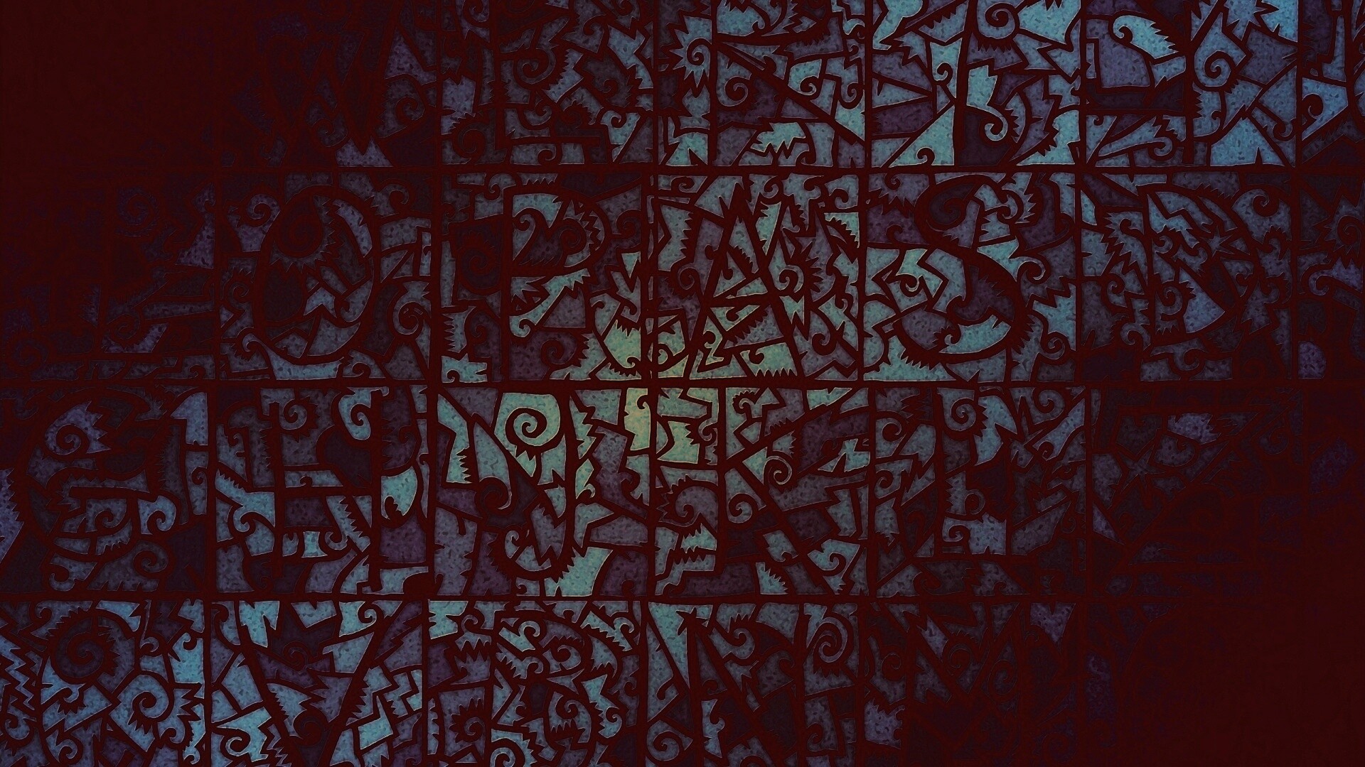 Витражные буквы обои