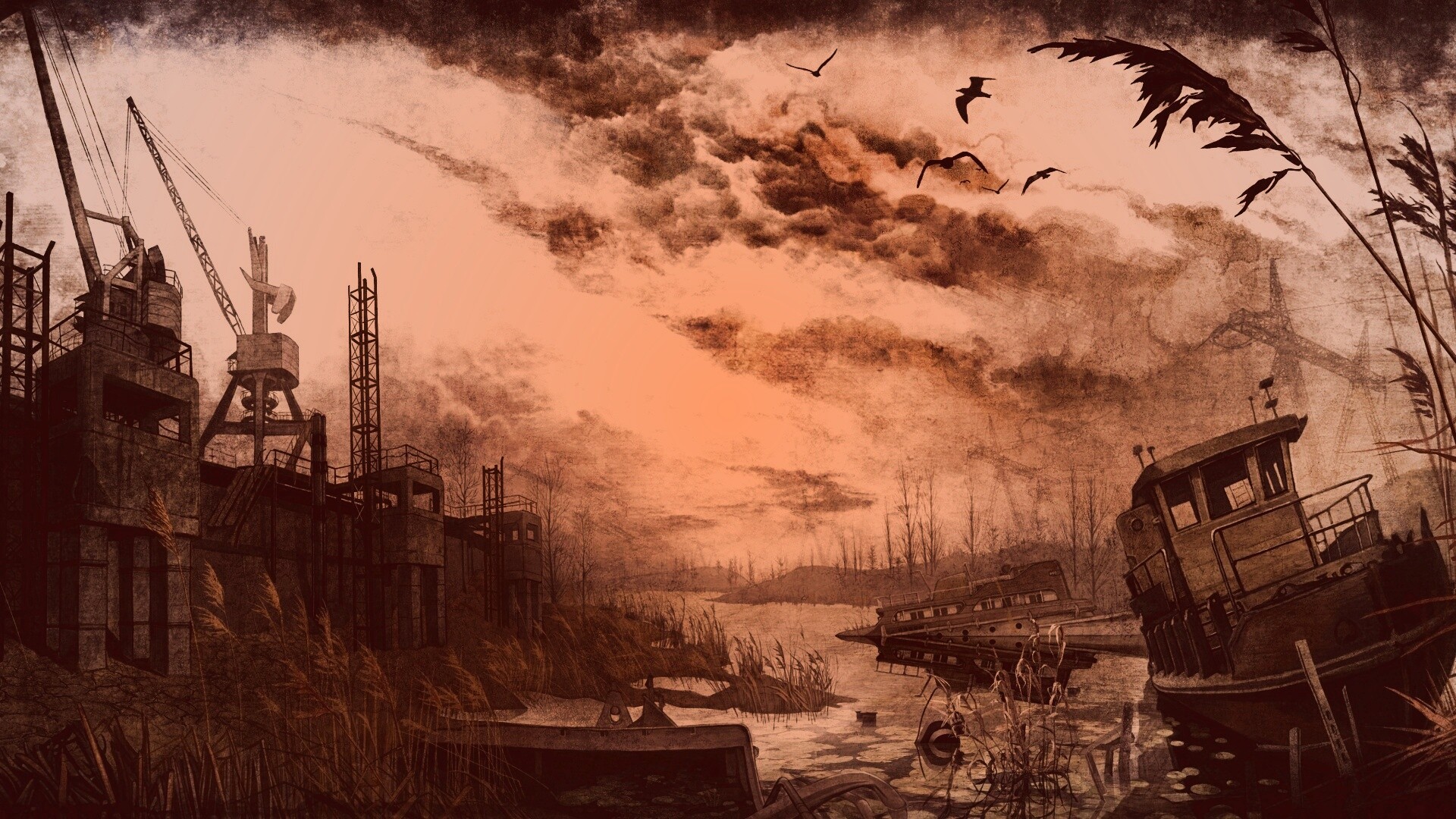 Панорама из Сталкера обои