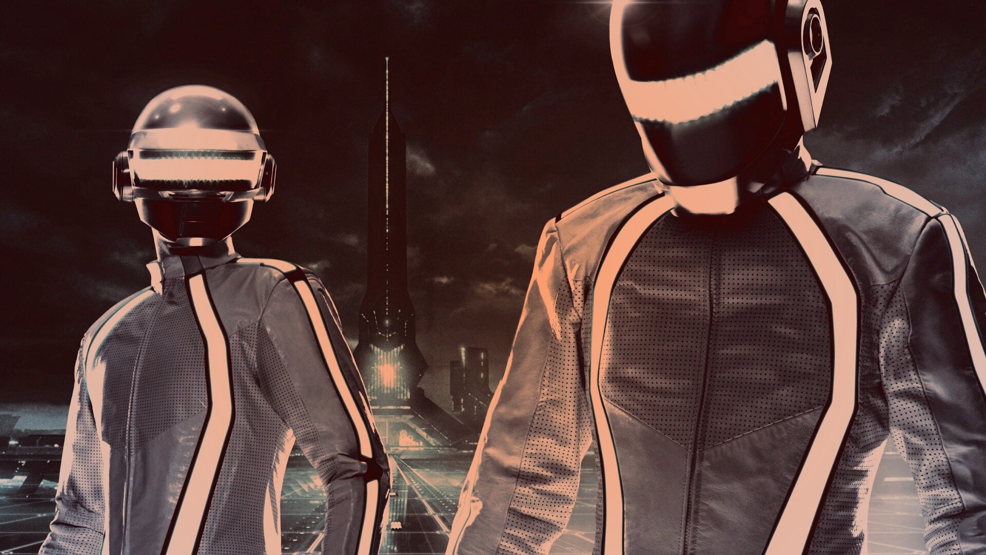 Daft Punk на съемках фильма TRON обои