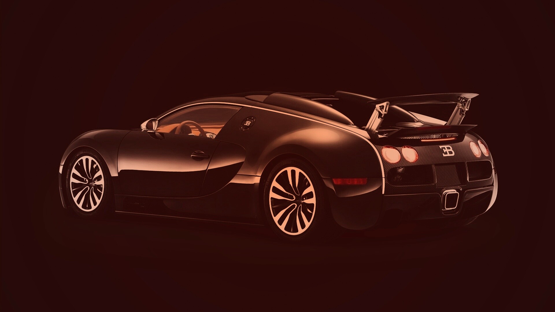 Черный спорткар обои