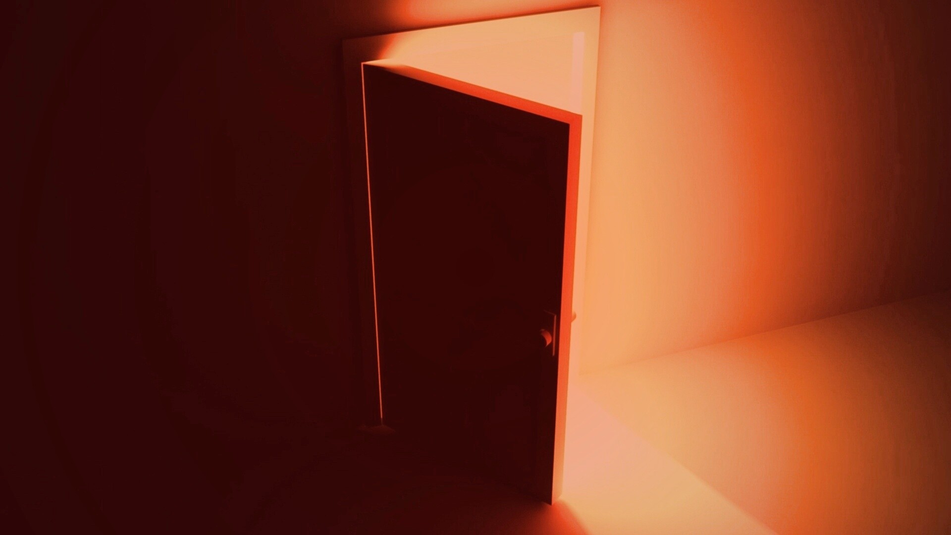 Свет из-за открытой двери обои