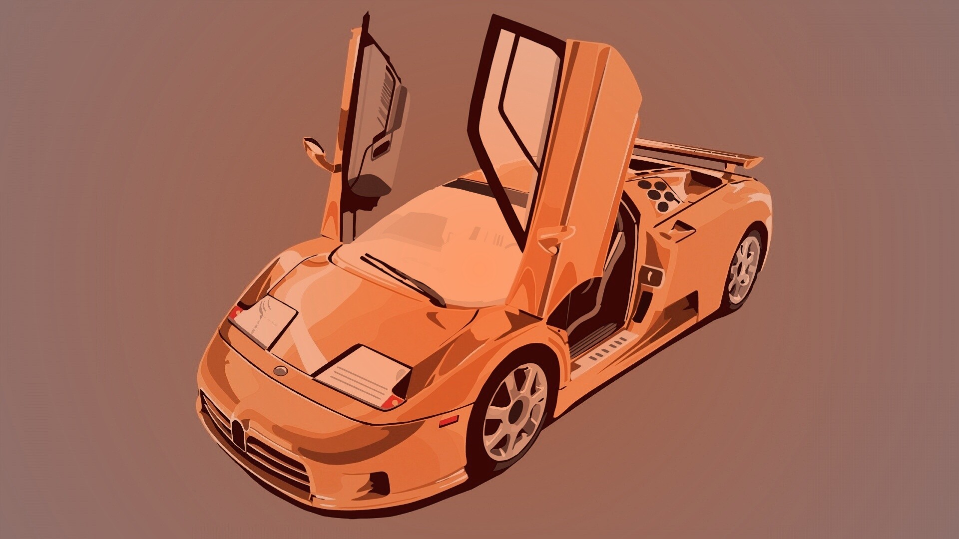 Bugatti EB 110 в векторе обои