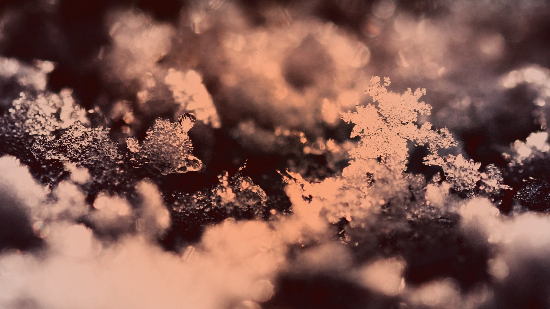 Макро фото снега обои