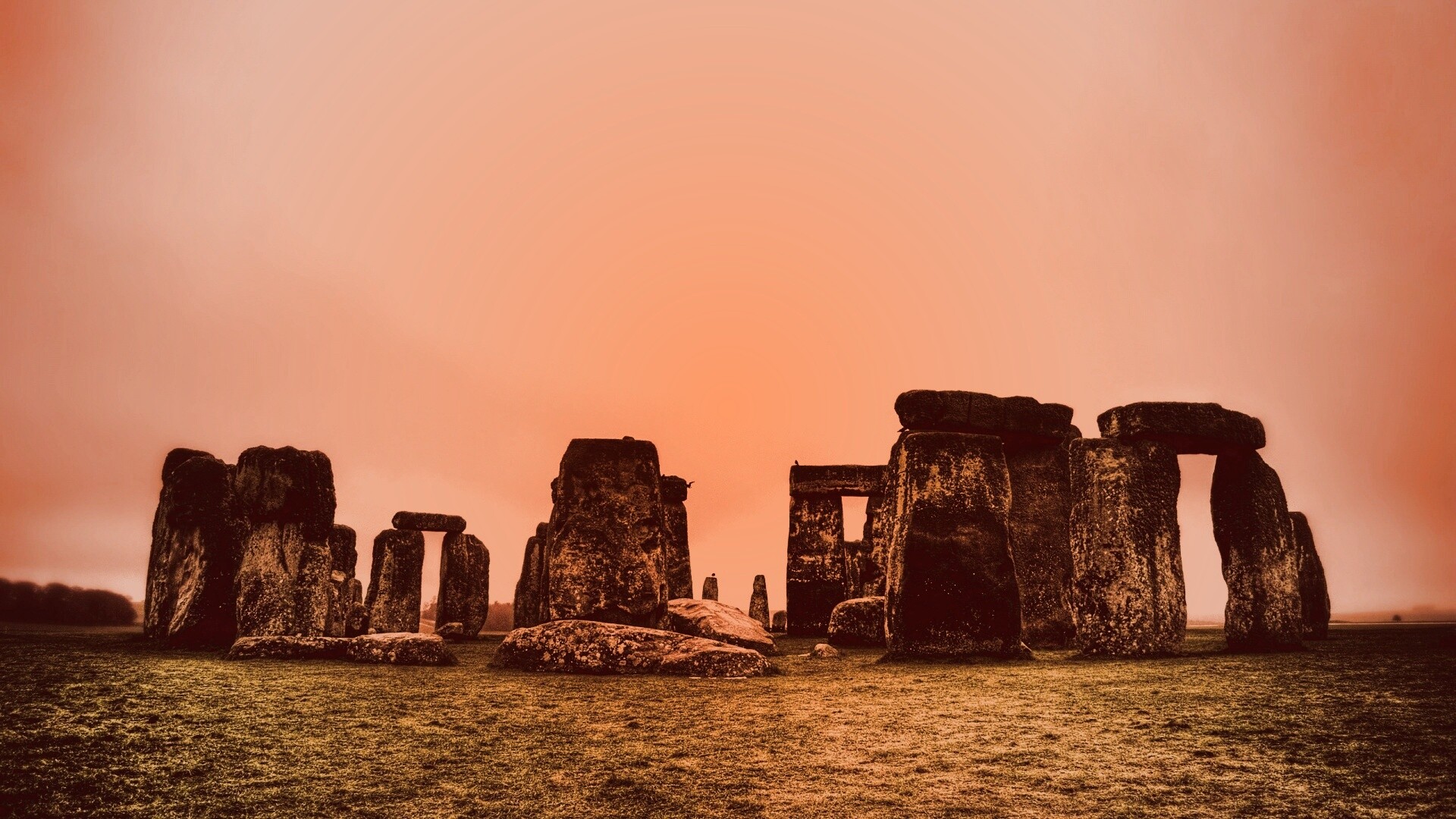Вечерний Стоунхендж обои