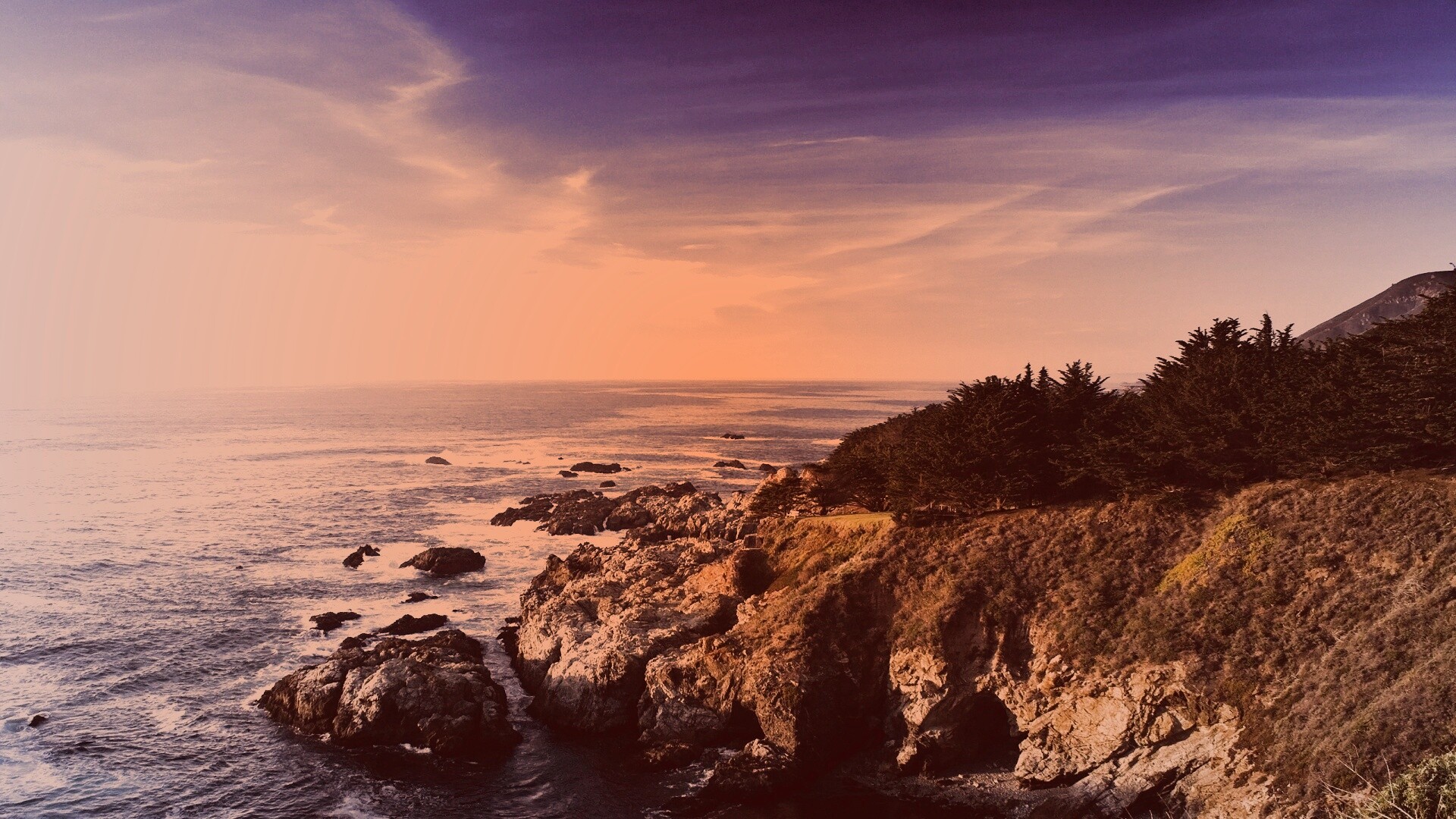 Скалистый берег обои