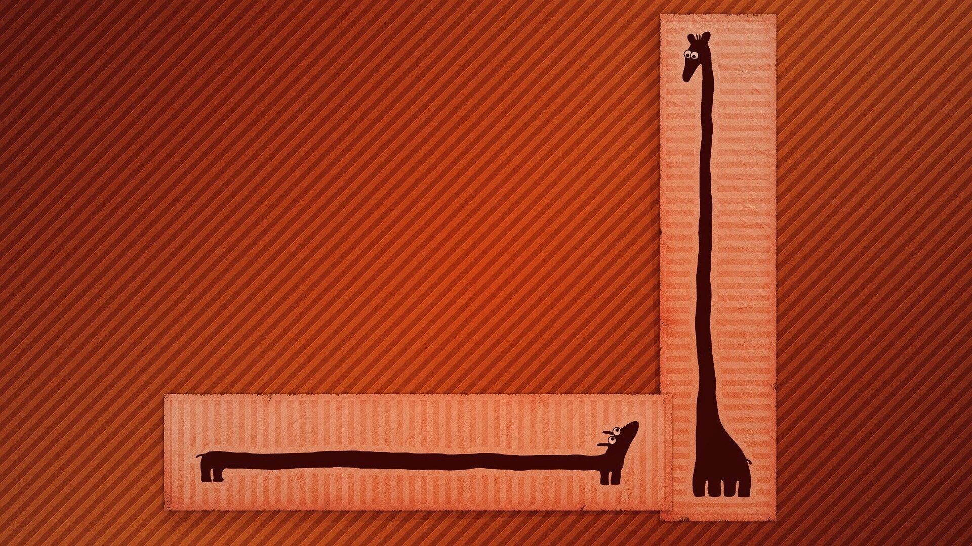 Жираф и такса обои