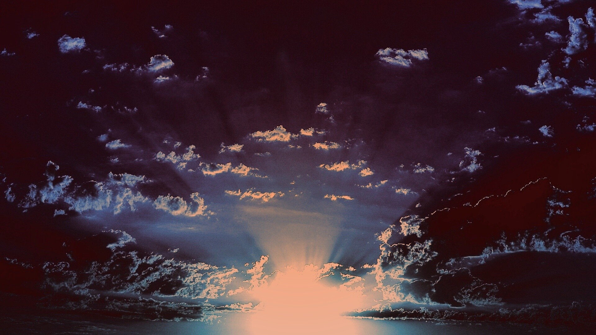 Ночное фантастическое небо обои