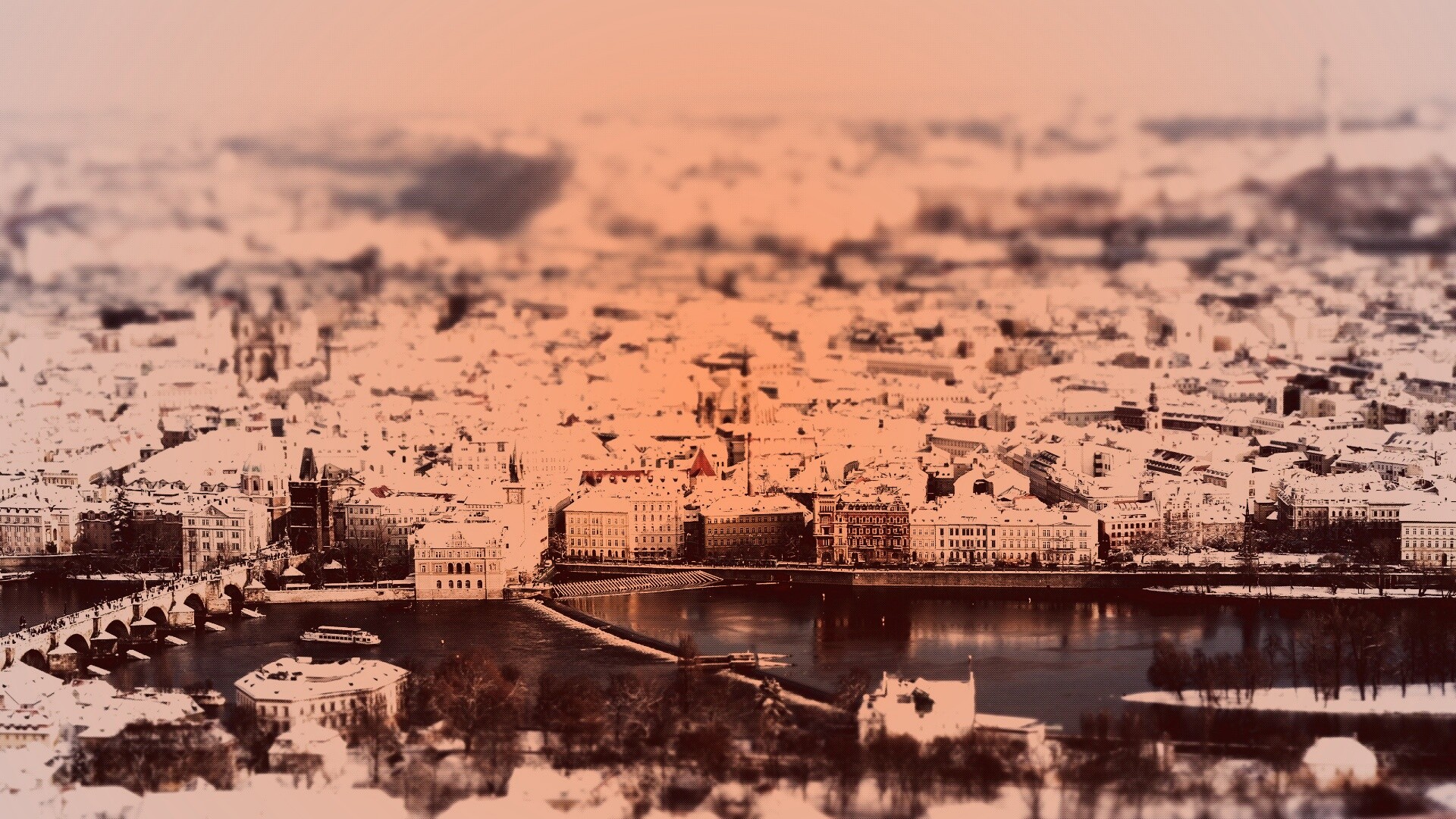 Вид на город обои