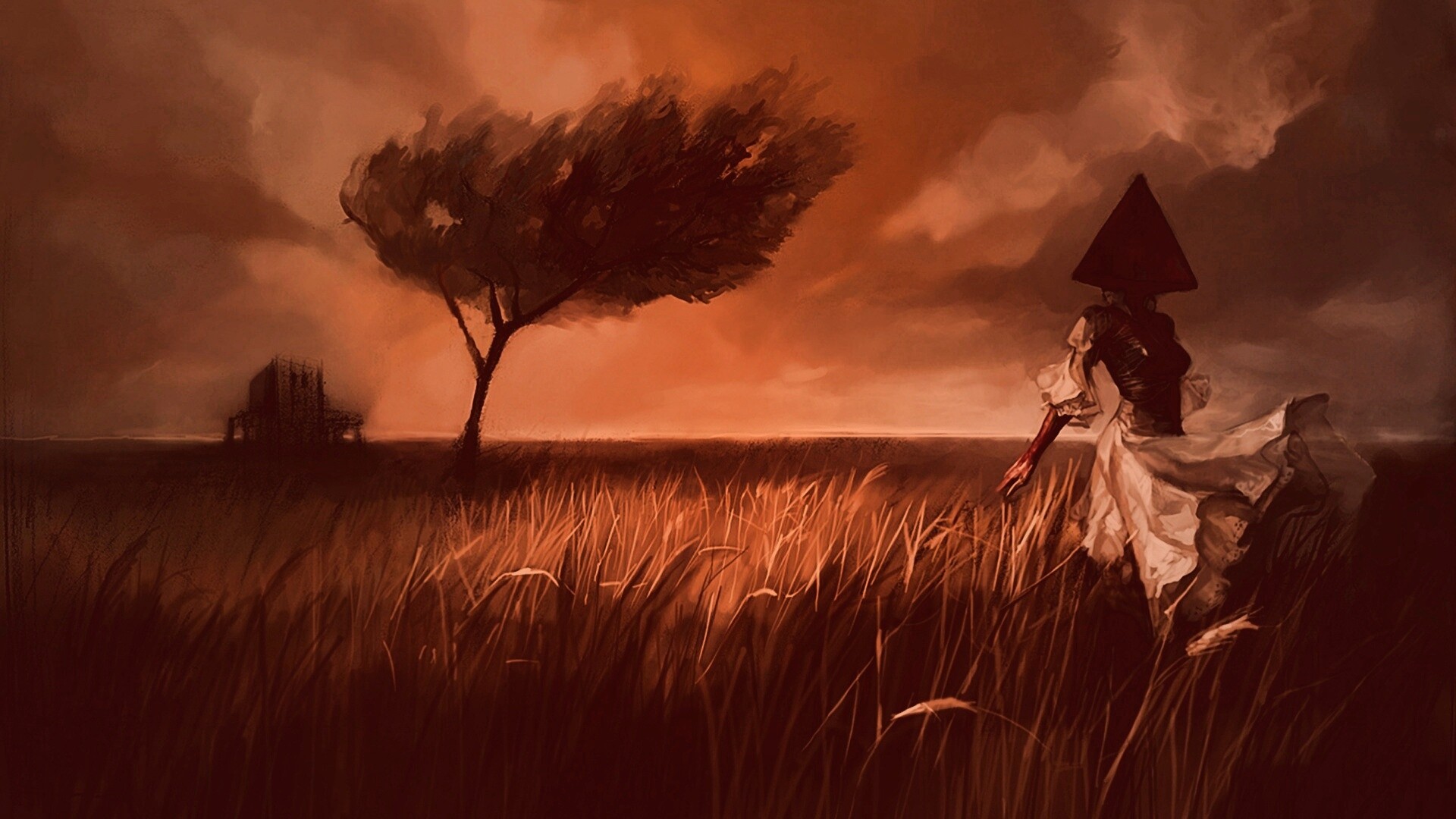 Треугольная голова обои