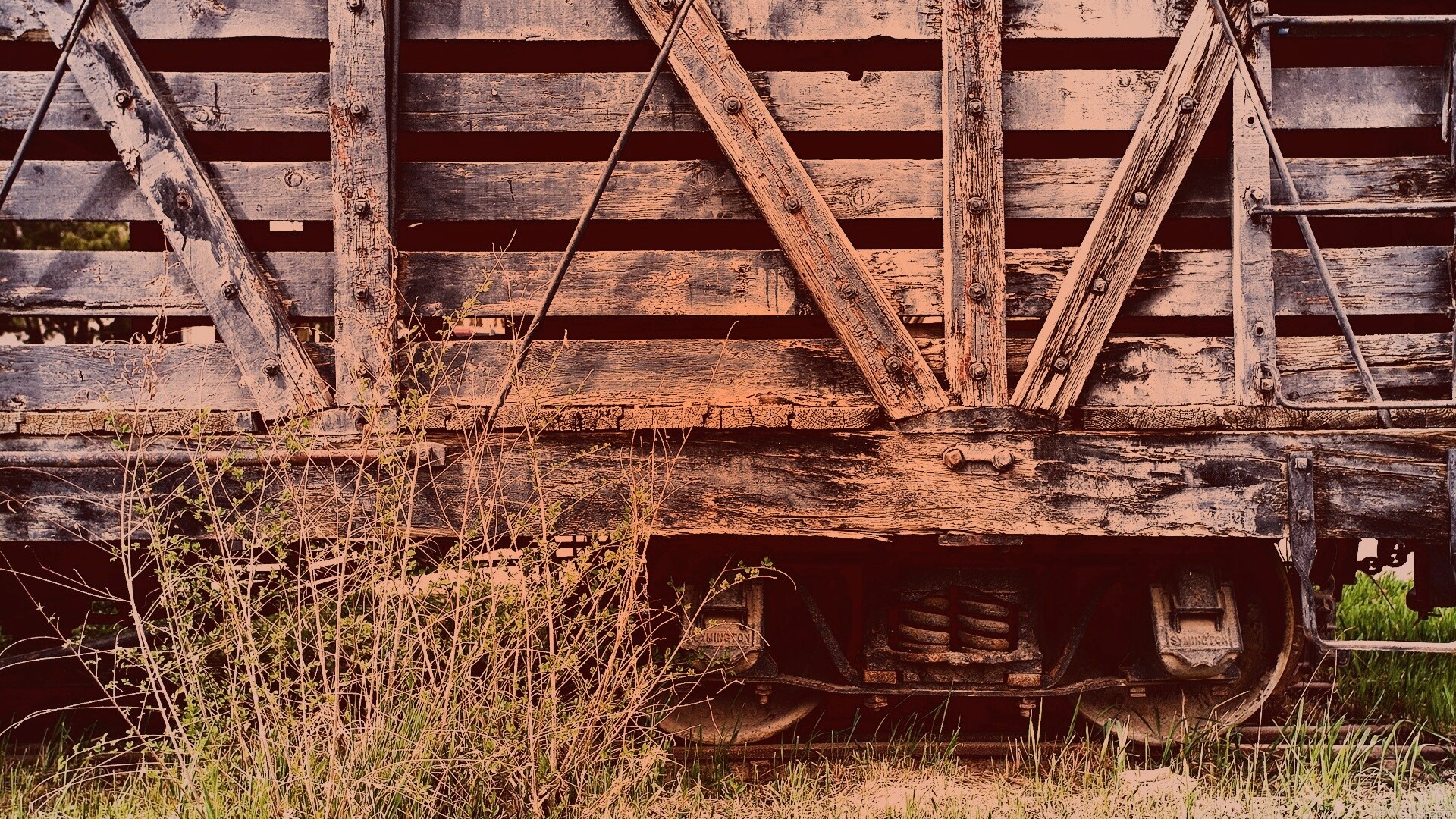 Старый грузовой вагон обои