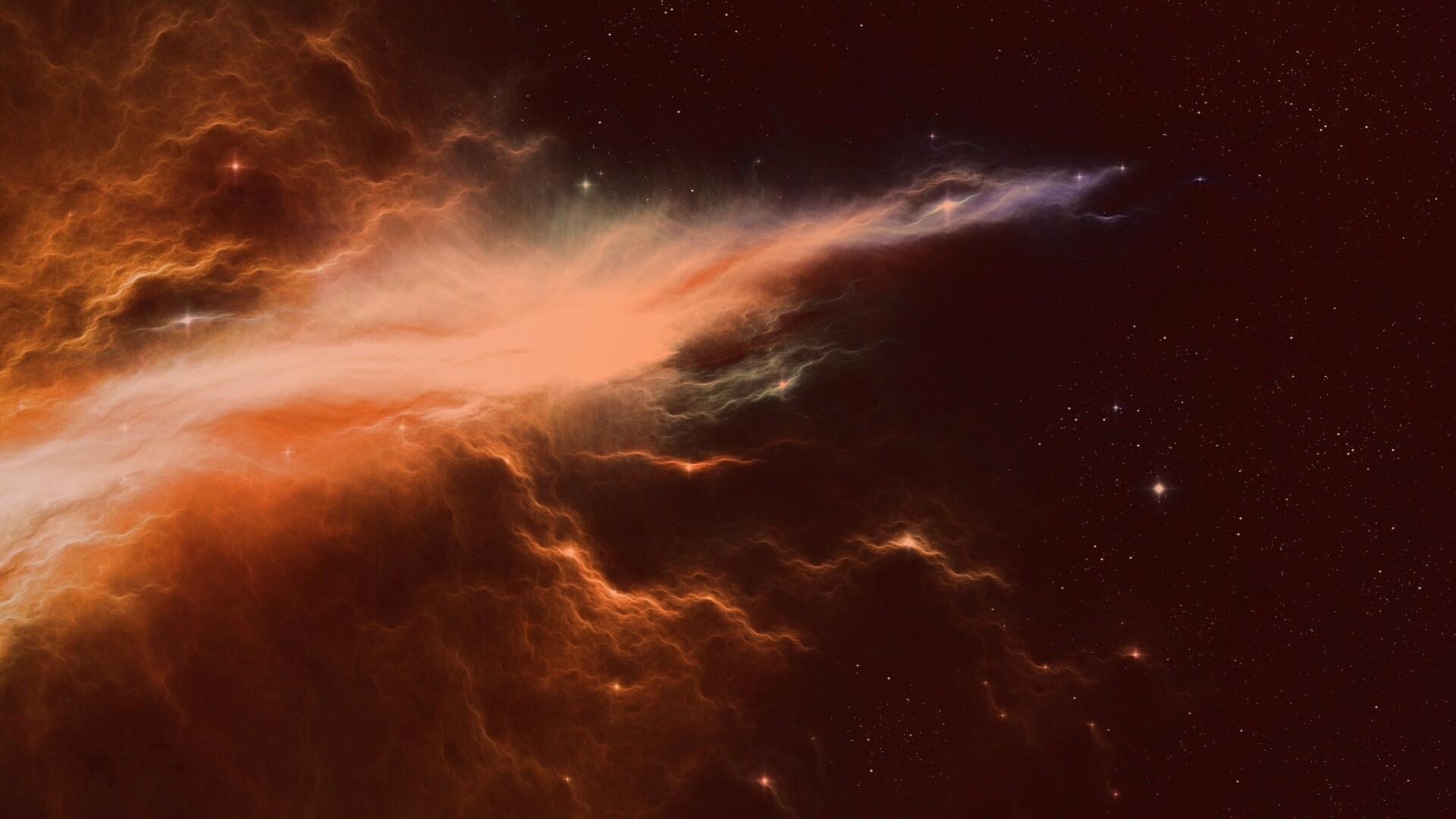 Туманность в глубинах космоса обои