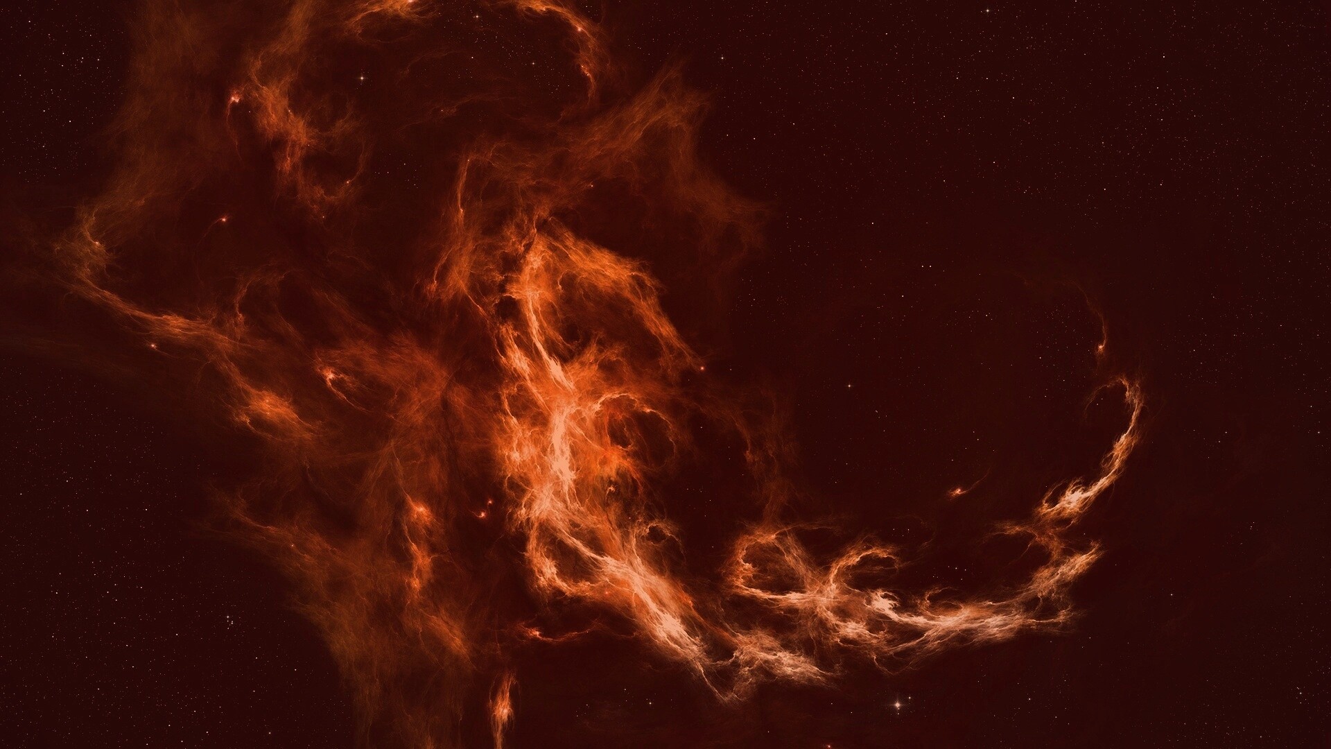 Яркая космическая туманность обои