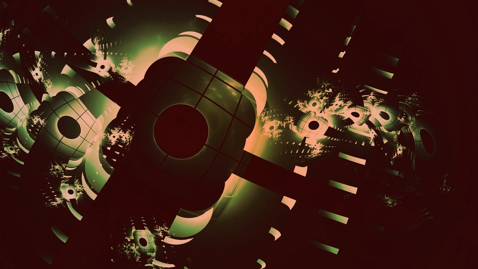 Абстрактные темно-зеленые фигуры обои