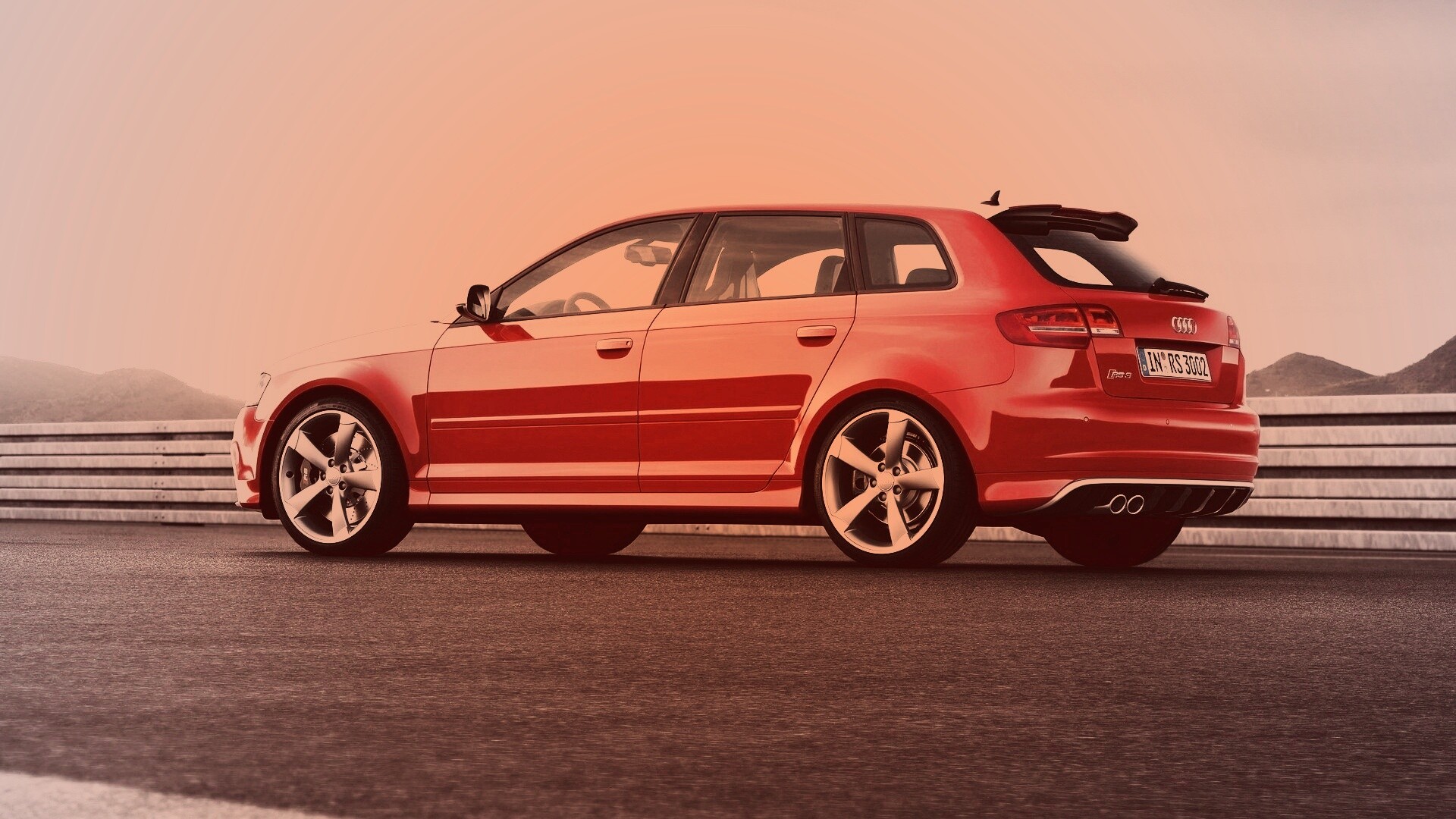 Красная ауди обои