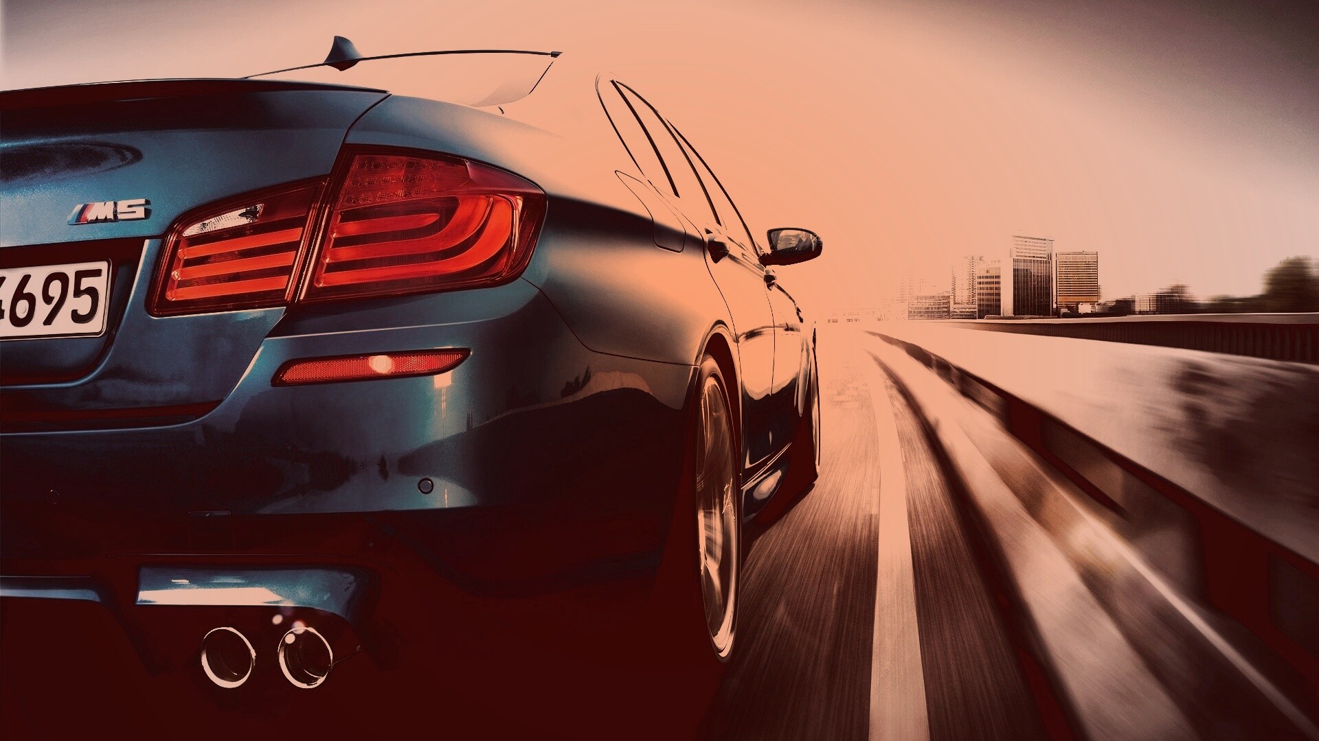 BMW F10 на повроте обои