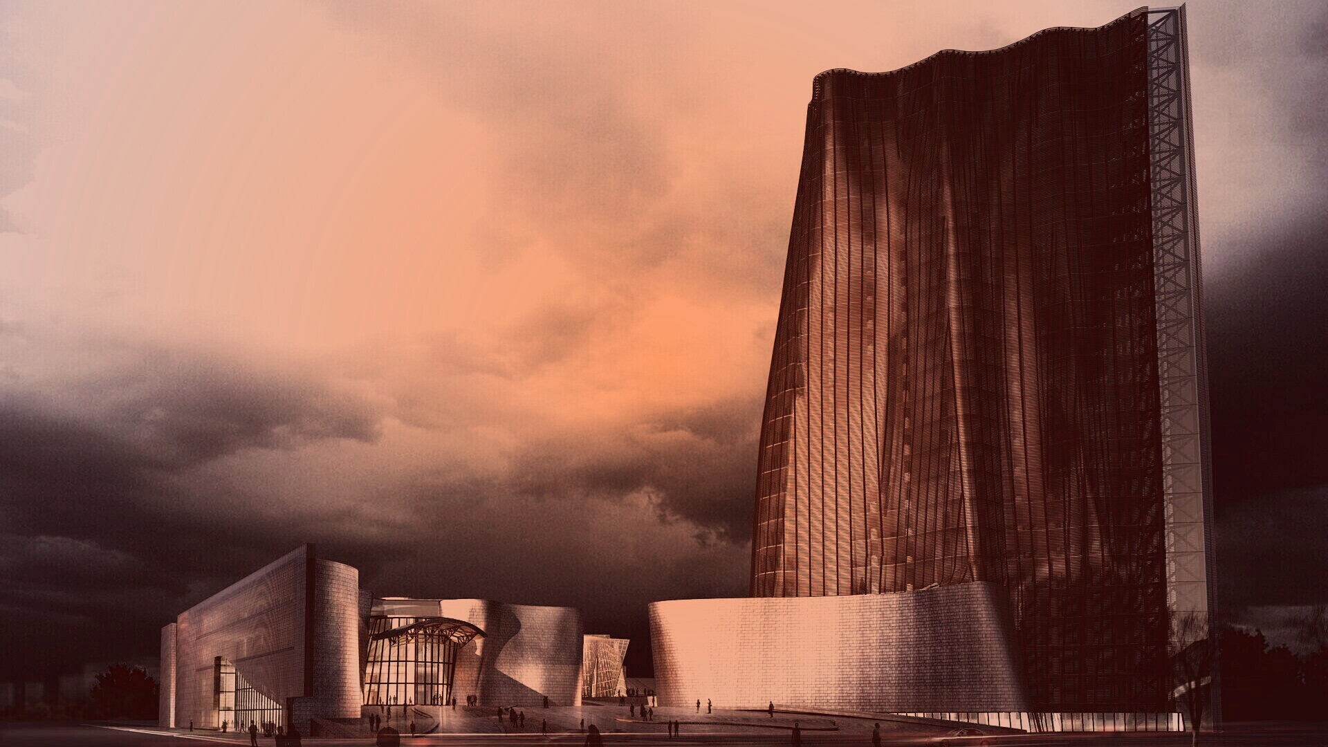 Здание обои