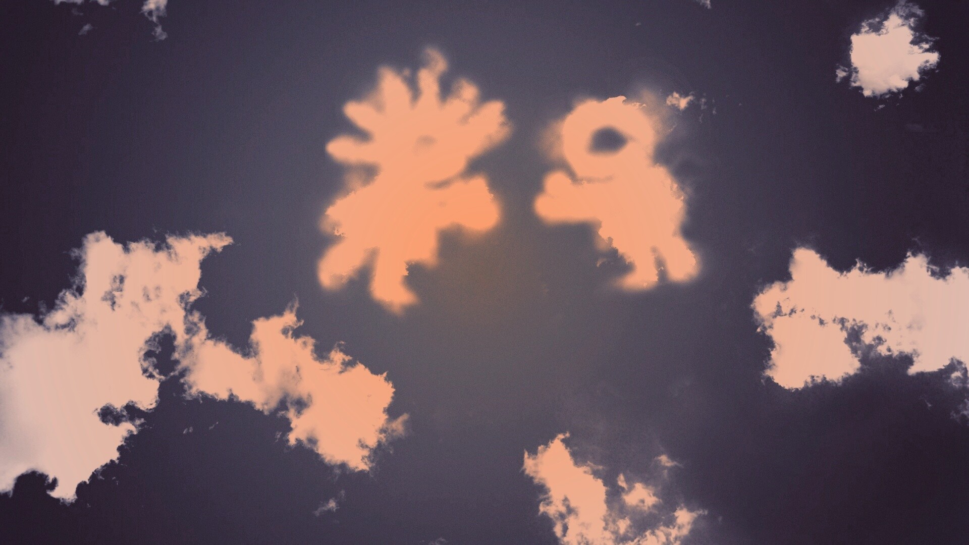 Фигуры из облакоа обои