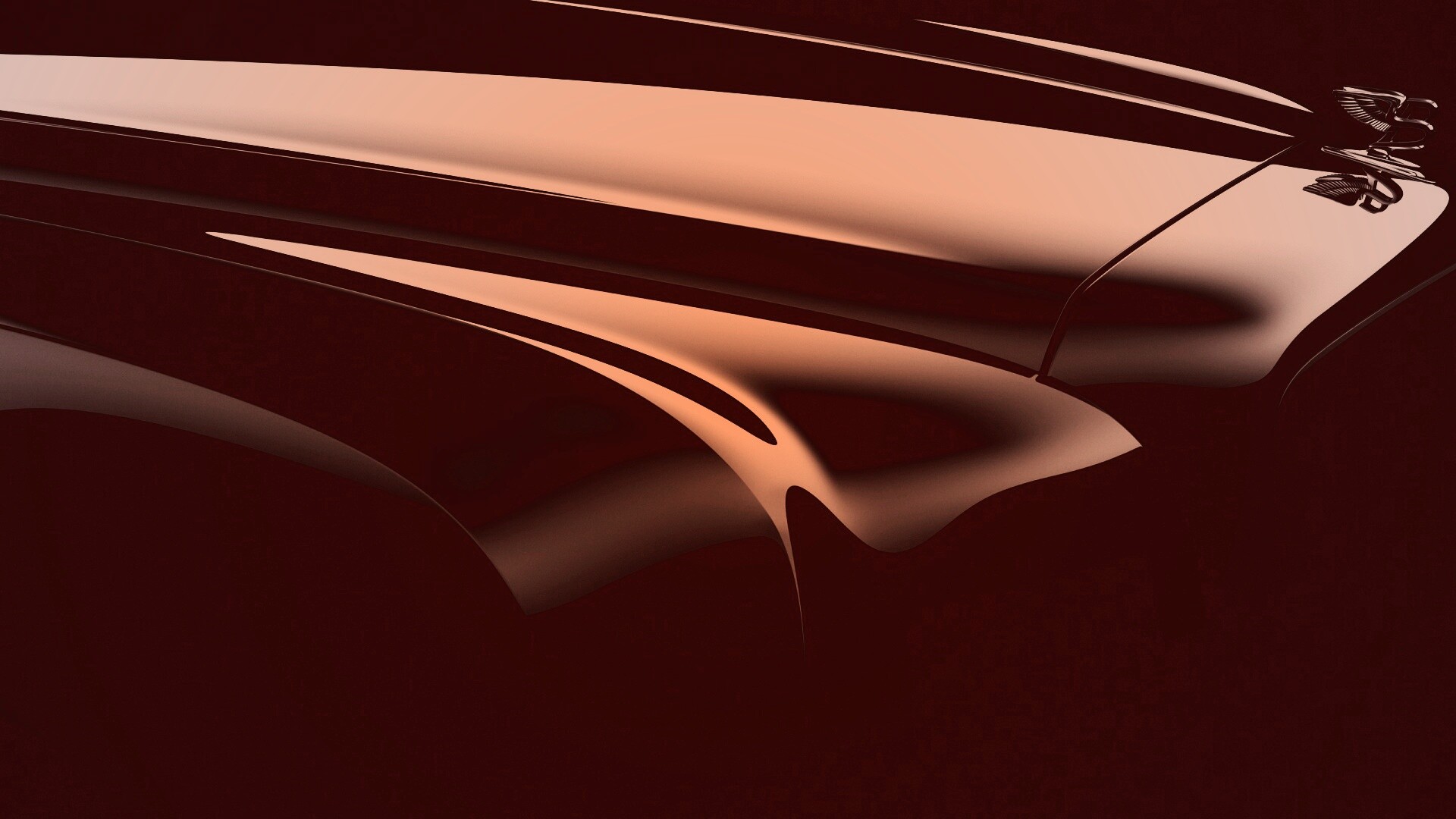 Капот чёрного авто обои