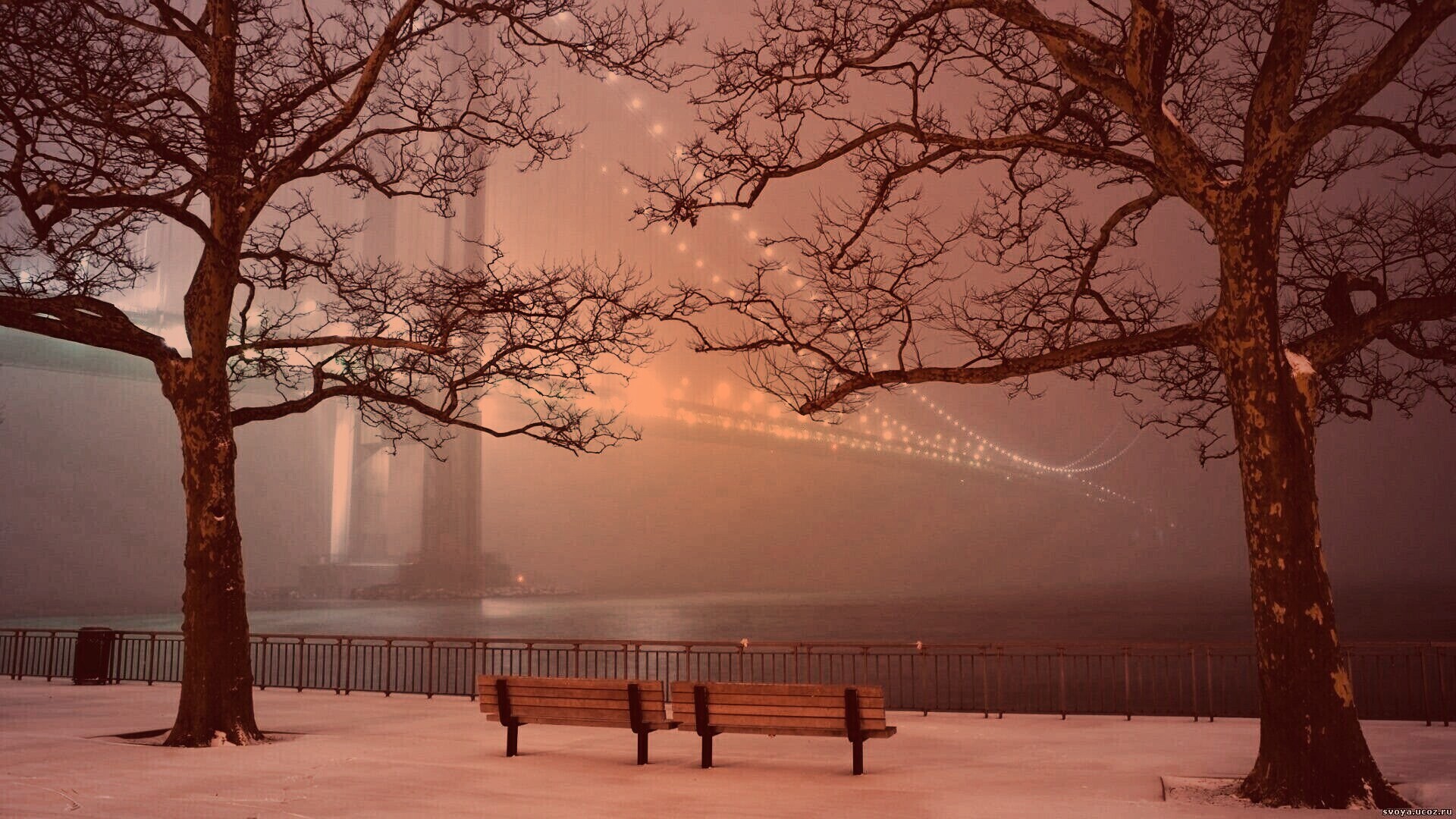 Вечер в Нью-Йорке обои