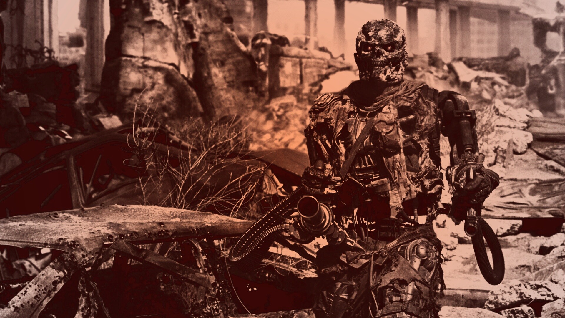 Терминатор на развалинах обои