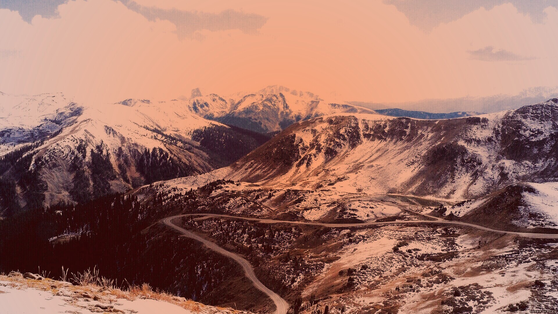 Горная дорога обои