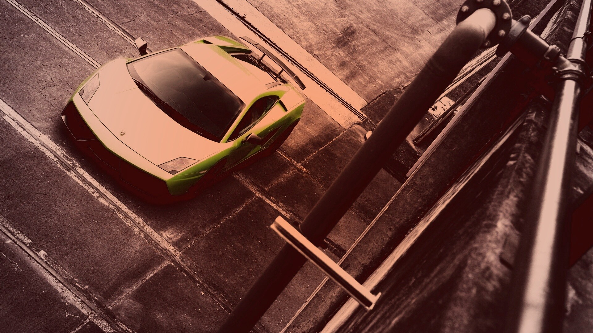 Зелёный Ламбо обои