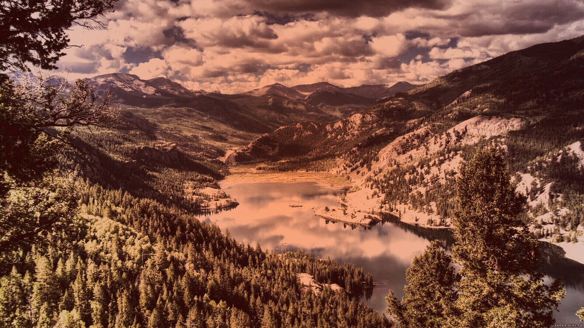 Горное озеро обои