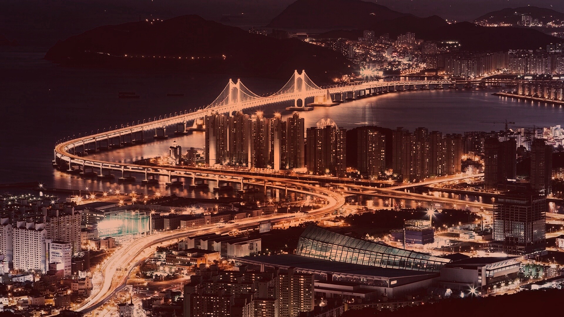 Ночной город обои