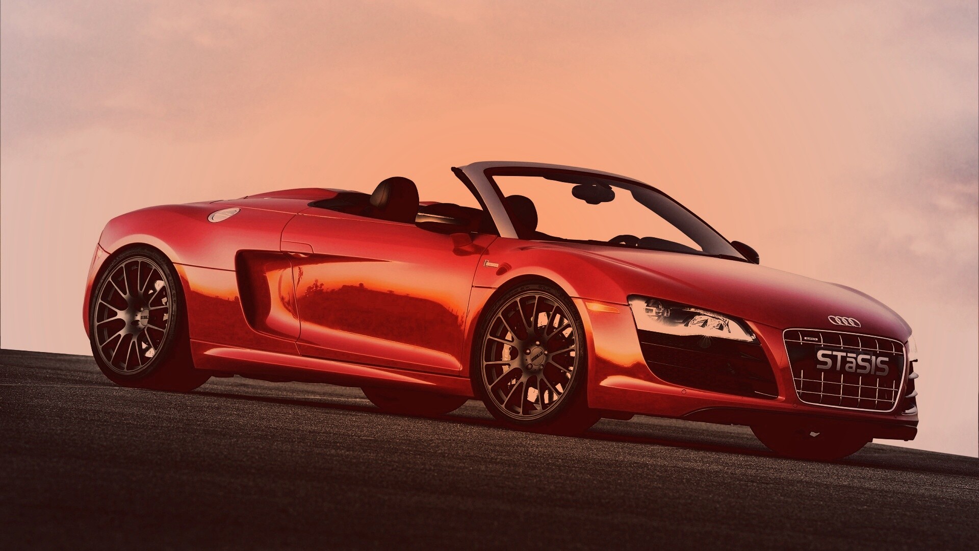 Красная Audi обои