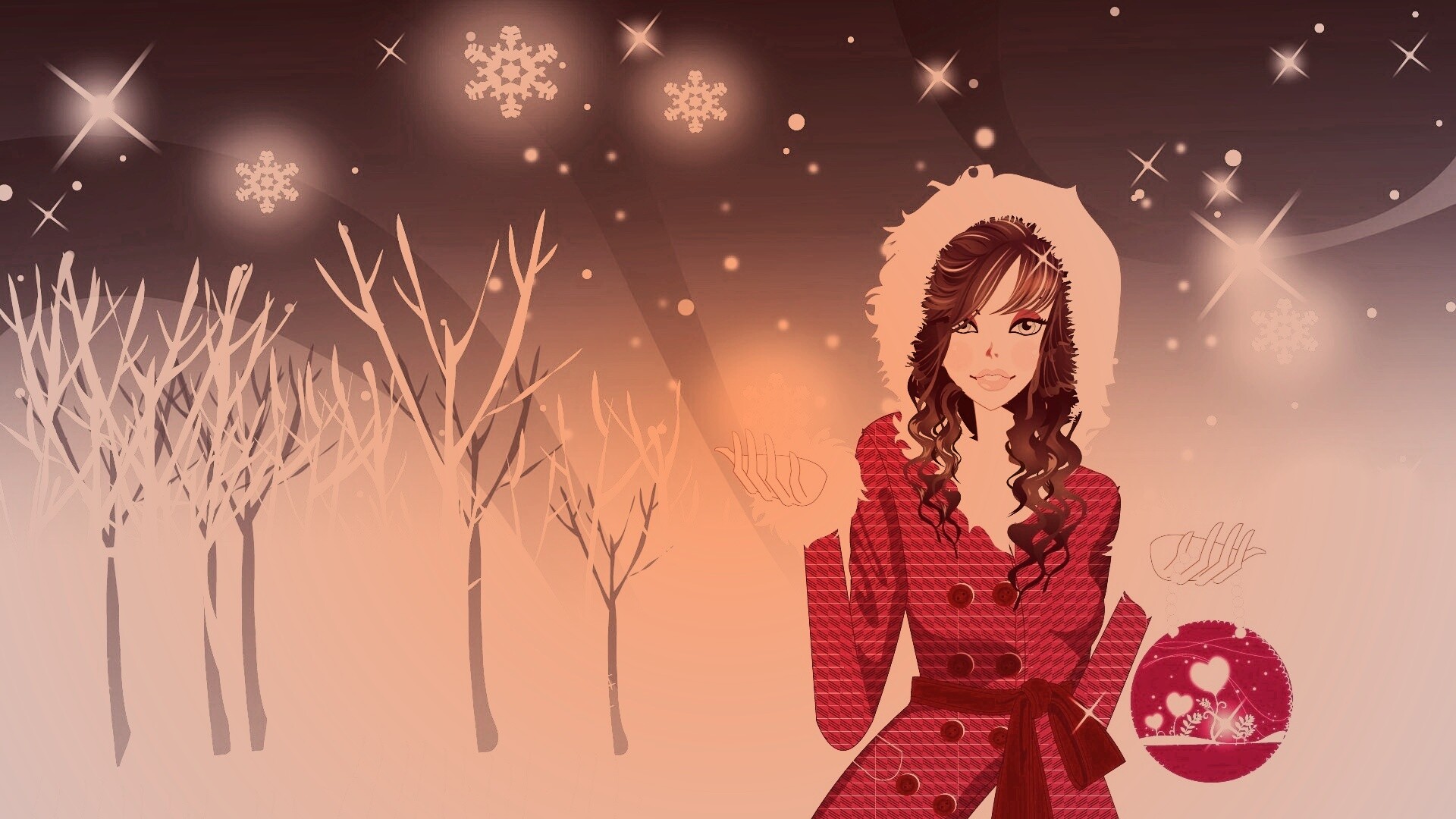 Модный новый год обои