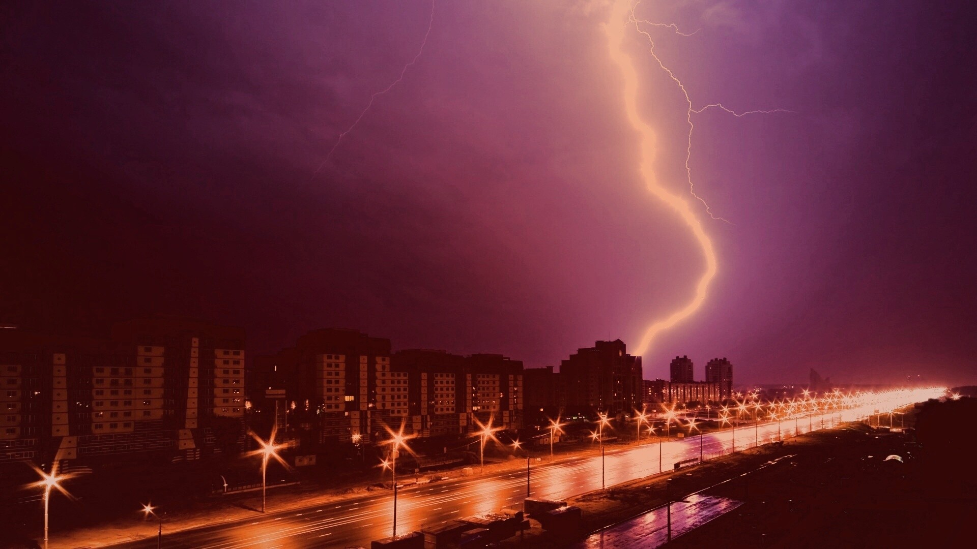 Молния обои