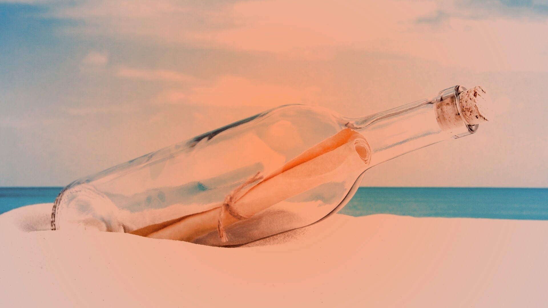 Послание в бутылке обои